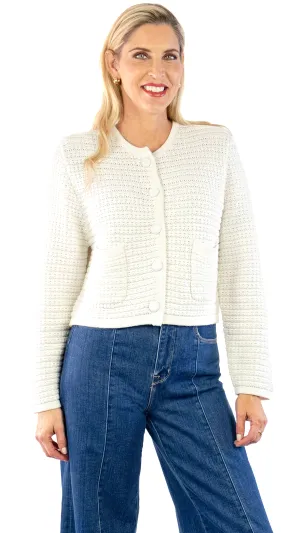 Chunky Texture Sweater - White