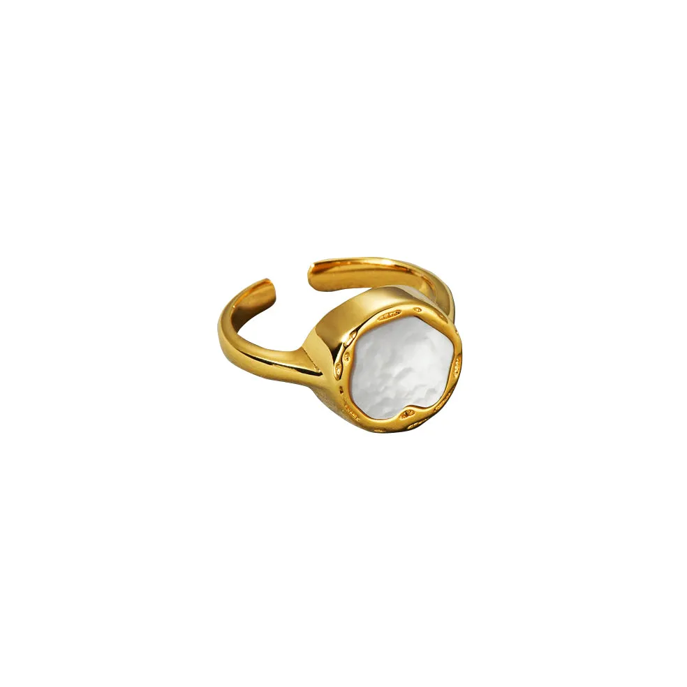 18K Gold Shell Minimalist Ring