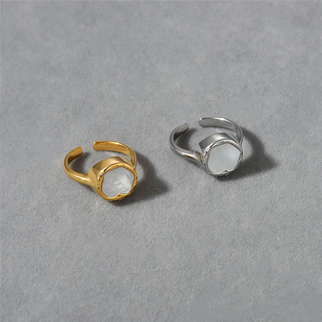 18K Gold Shell Minimalist Ring