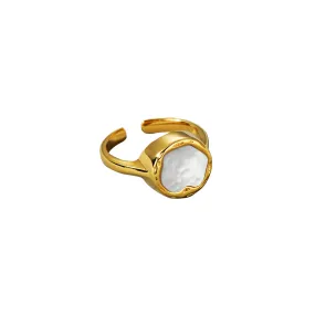 18K Gold Shell Minimalist Ring