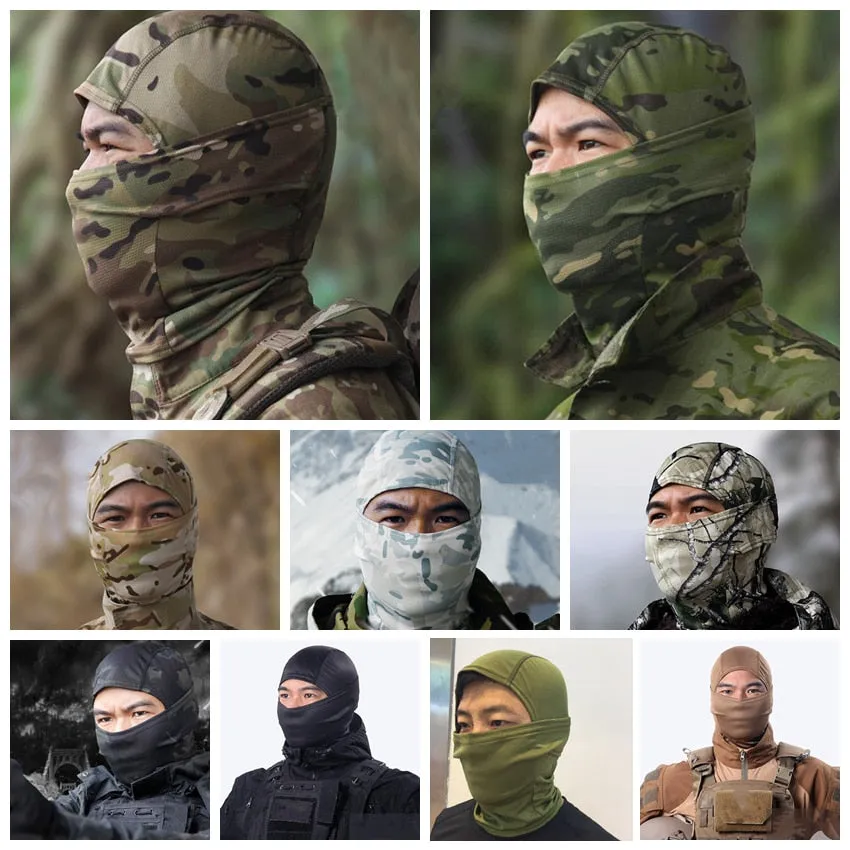 20 Color Tactical Balaclava Skiing Bandana Full Face Neck Scarf Head Outdoor Hunting Hiking Army Military Bike Cycling Scarf