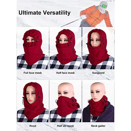 3-Pieces Balaclava Fleece Hood for Cycling