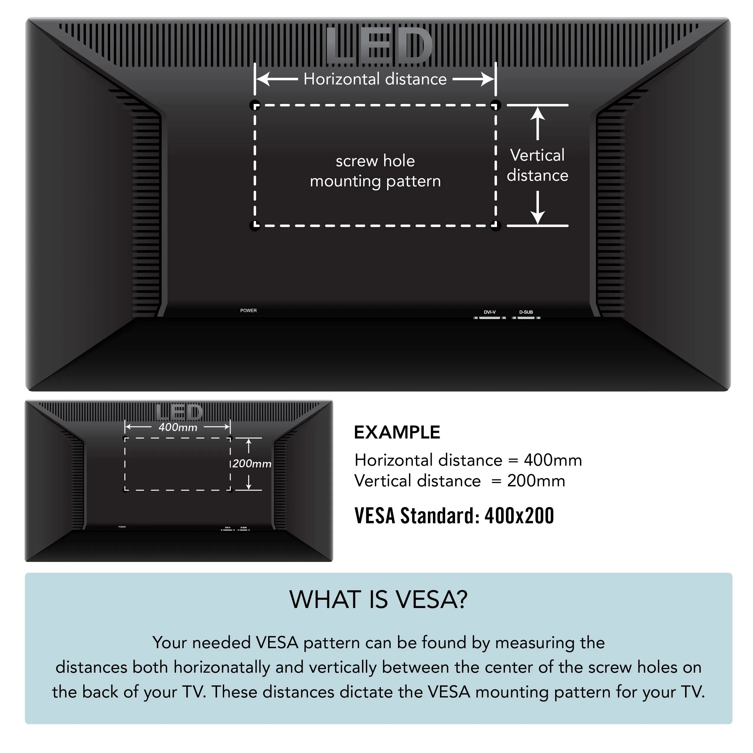 65 inch TV Wall Mount, 27" - 65" TVs