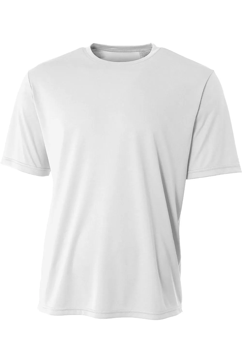 A4 Mens Sprint Performance Moisture Wicking Short Sleeve Crewneck T-Shirt - White