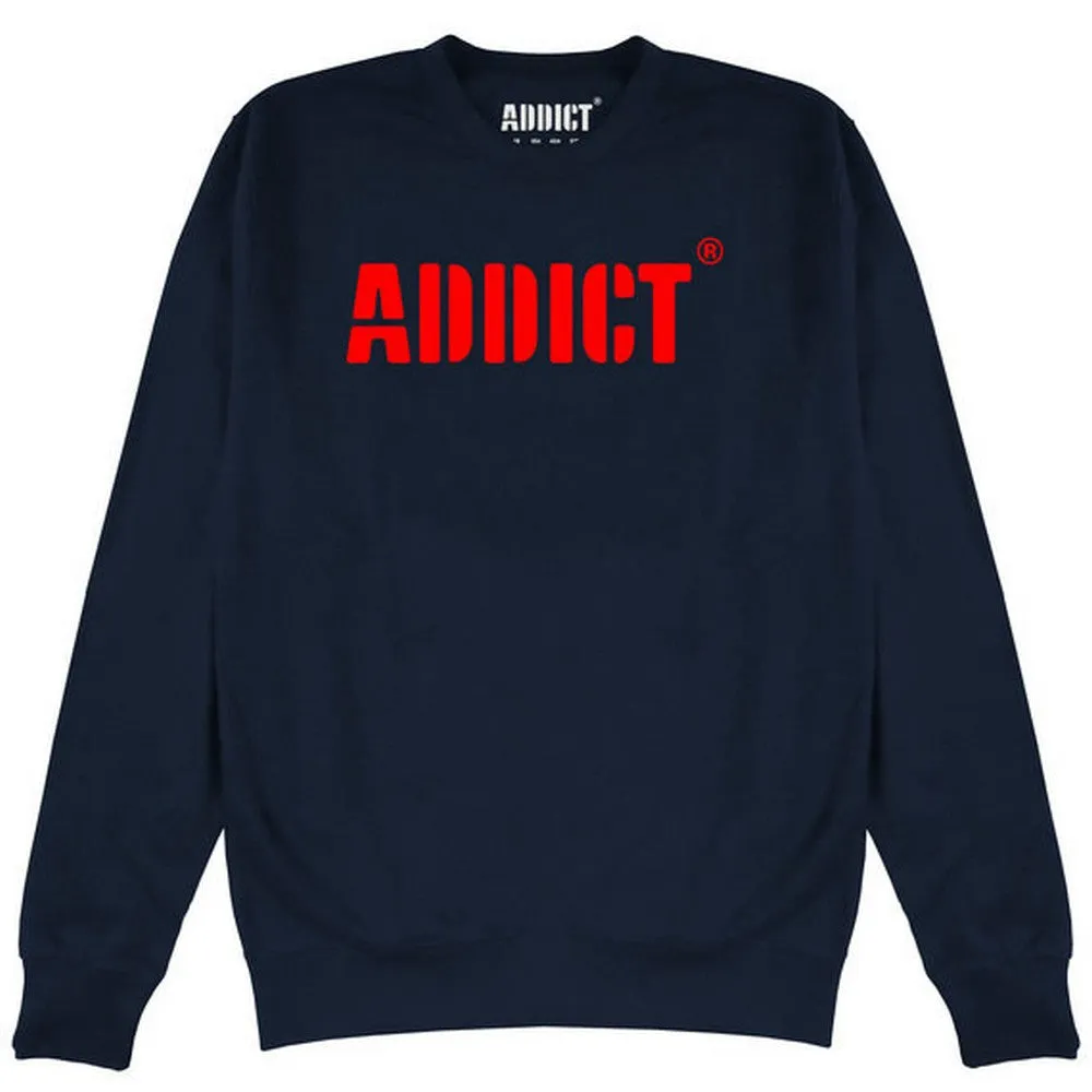 Addict Unisex Adult Stencil Logo Sweatshirt