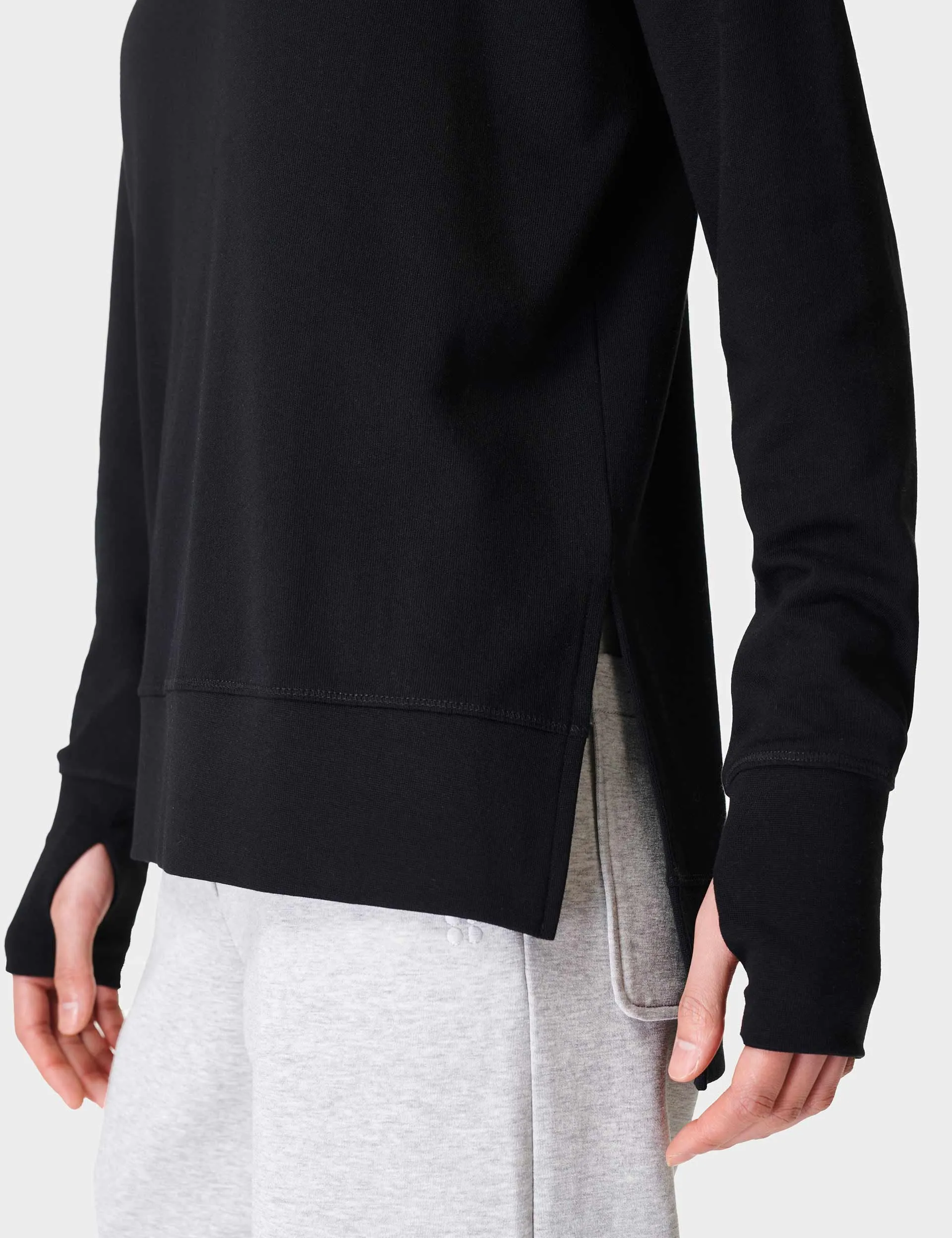 After Class Longline Sweatshirt - Black