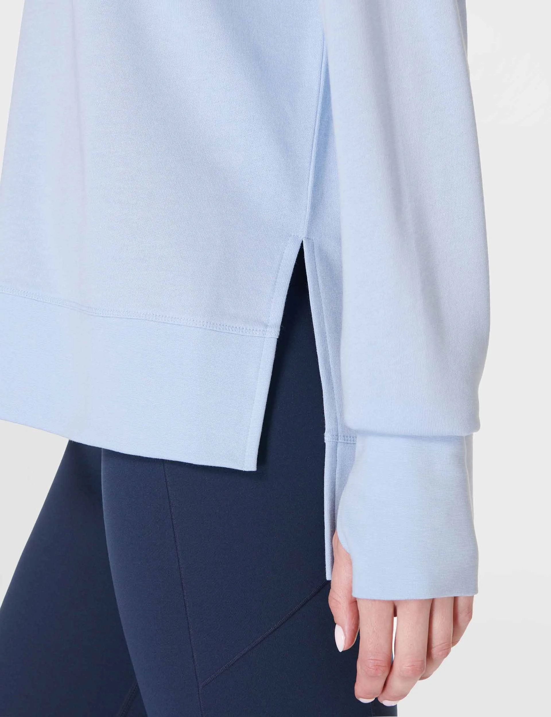 After Class Longline Sweatshirt - Breeze Blue