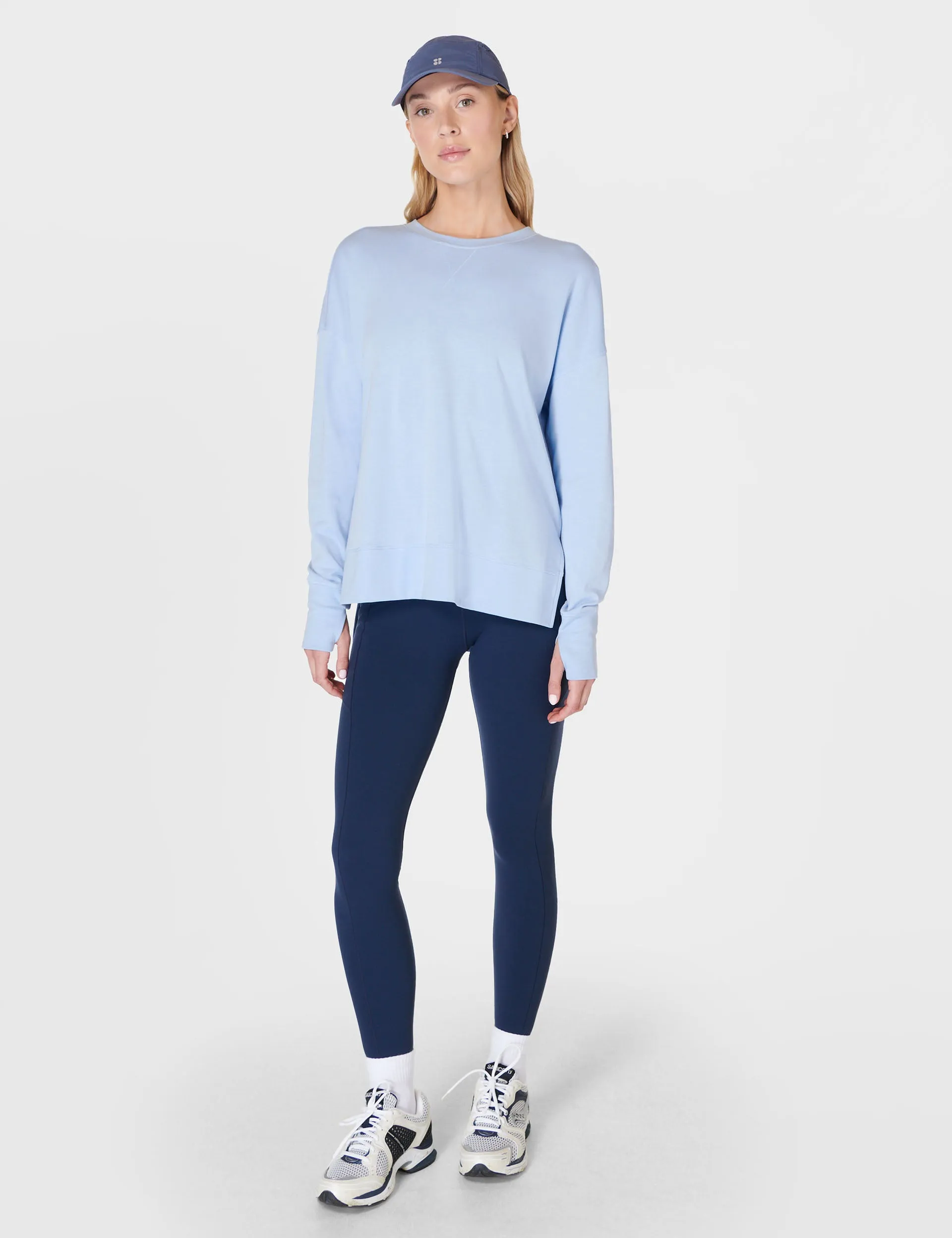 After Class Longline Sweatshirt - Breeze Blue