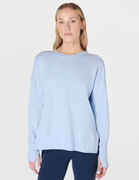 After Class Longline Sweatshirt - Breeze Blue