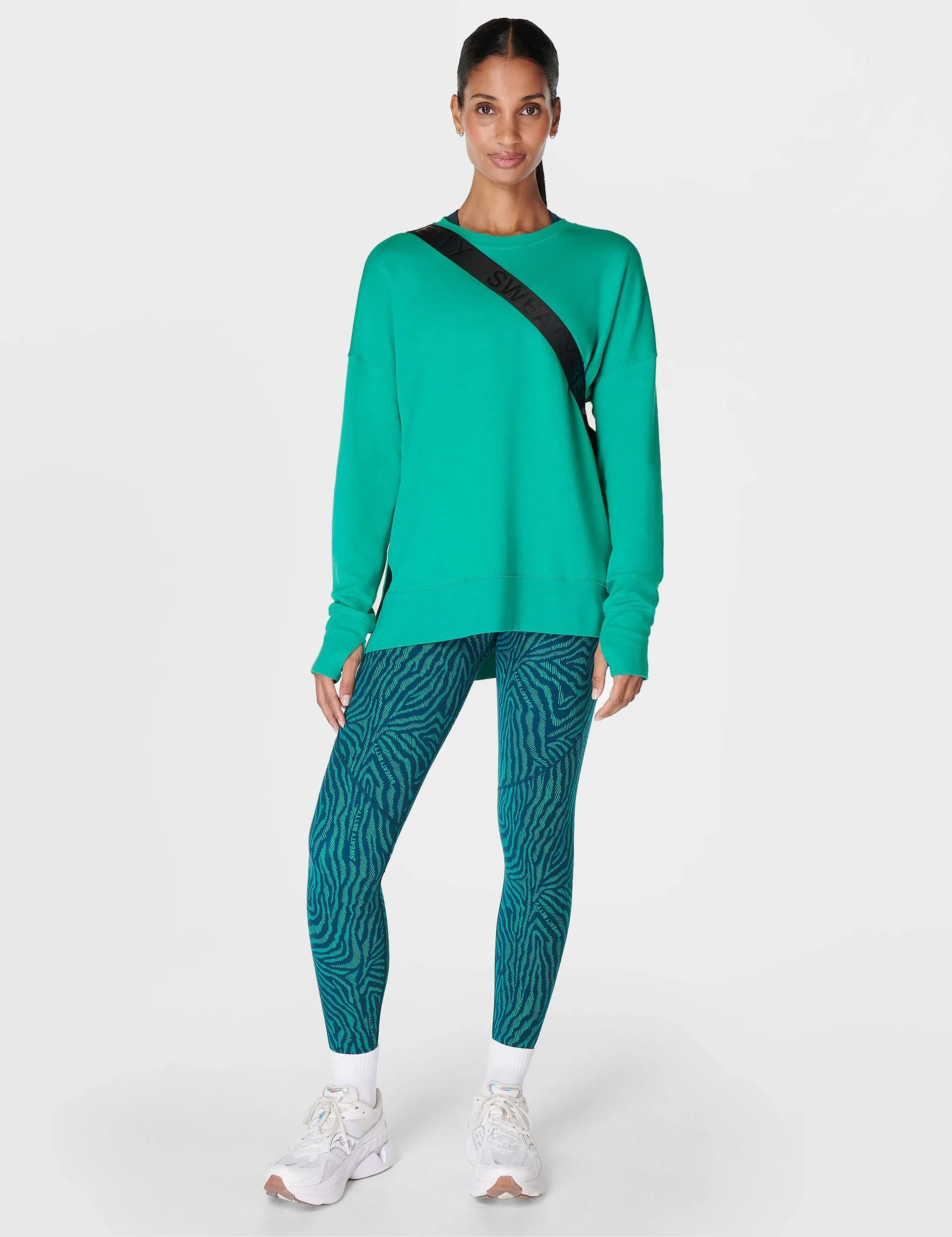 After Class Longline Sweatshirt - Gem Green