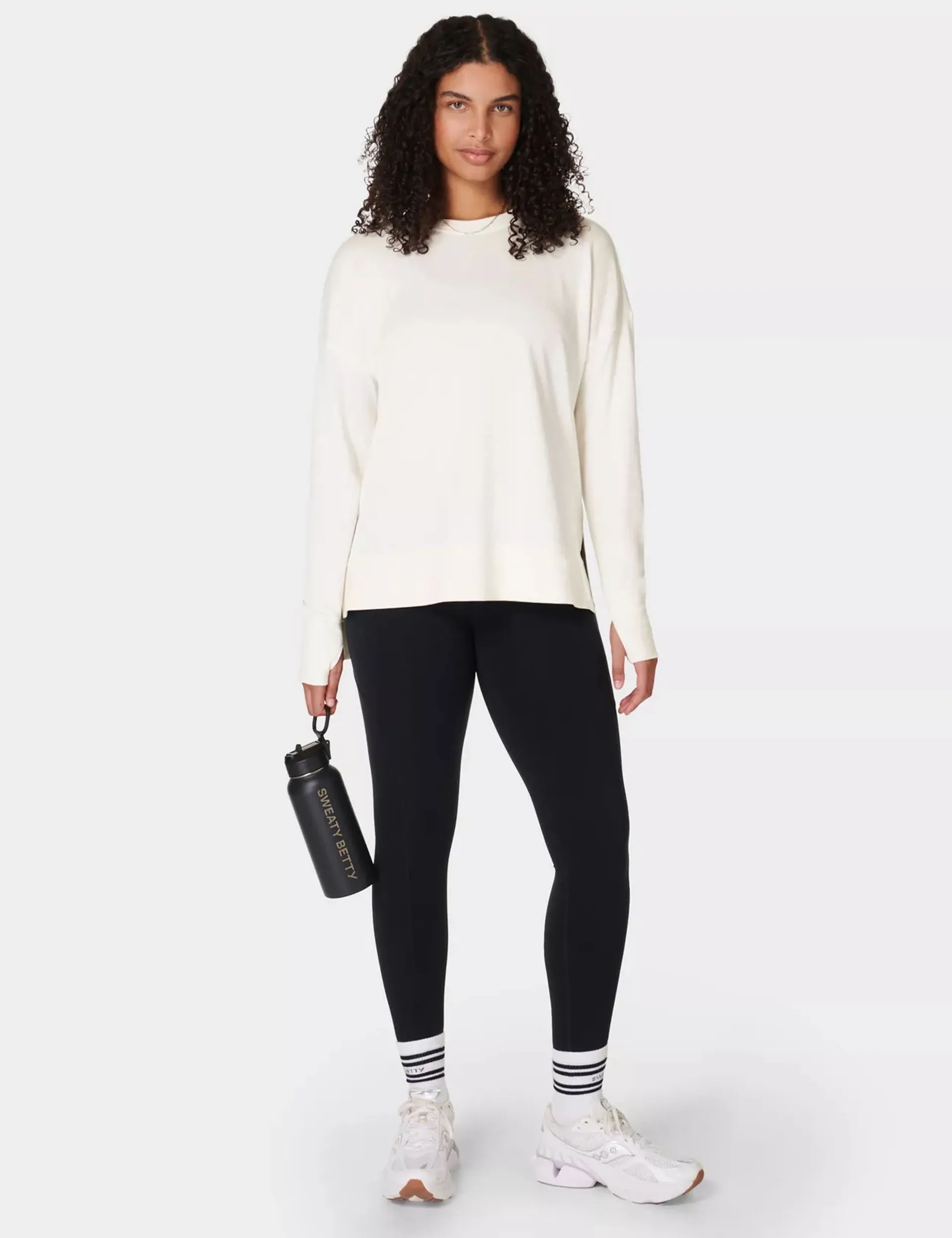 After Class Longline Sweatshirt - Lily White