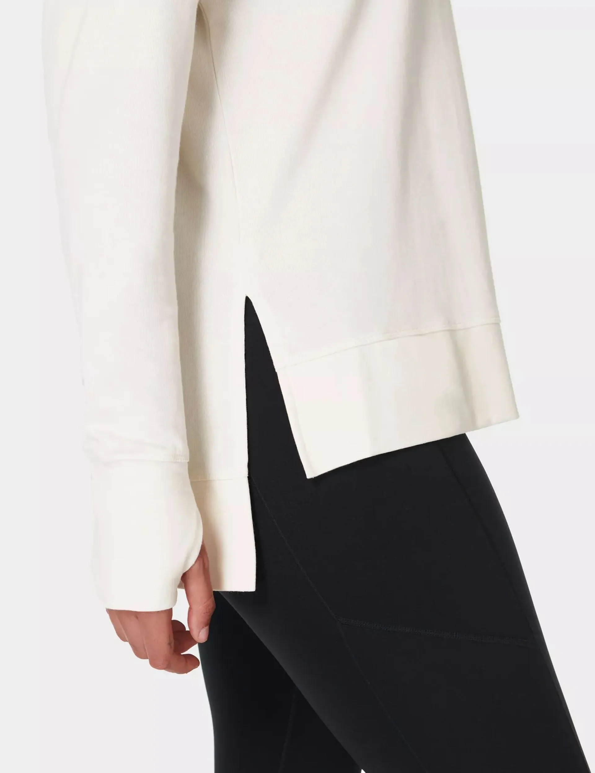 After Class Longline Sweatshirt - Lily White