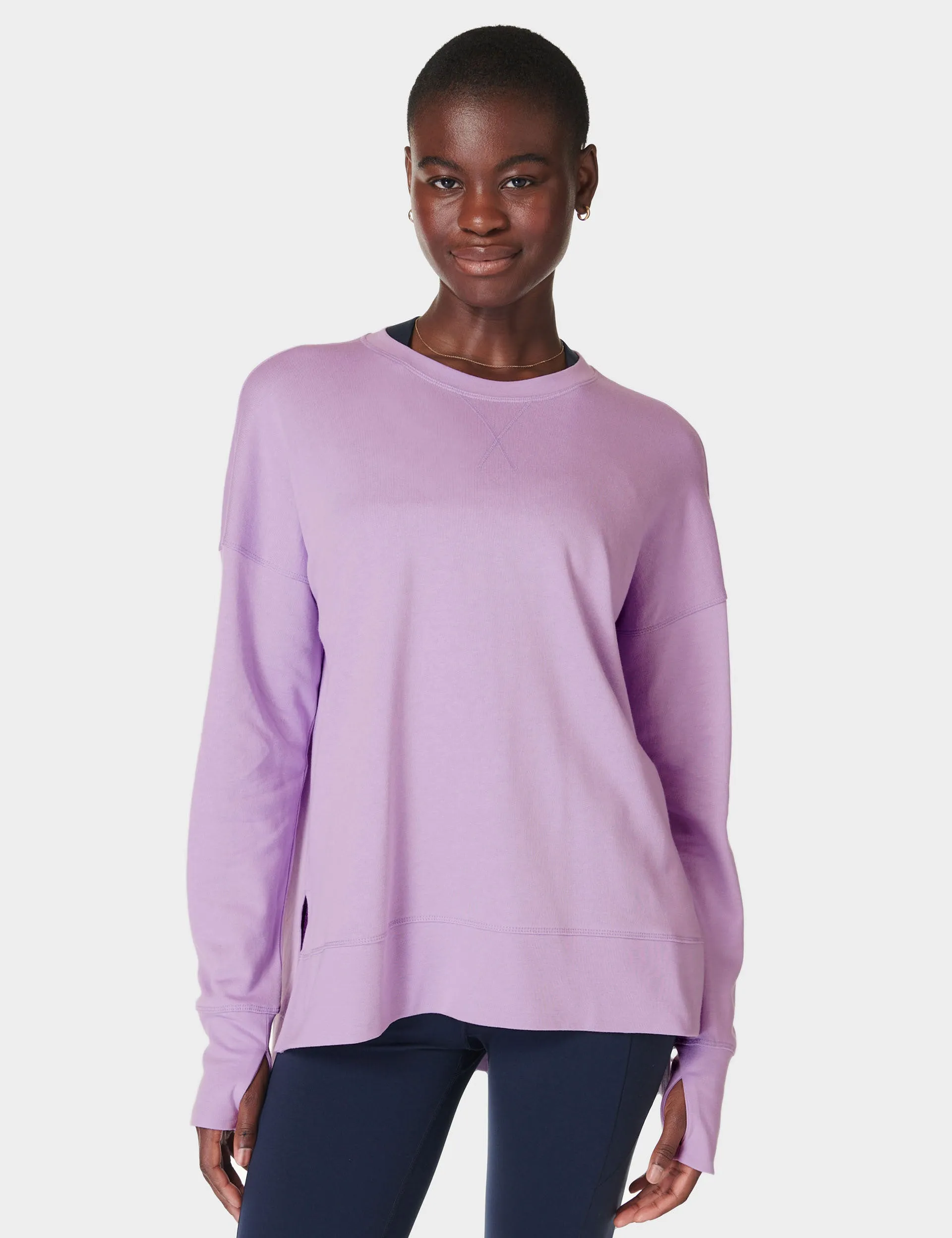 After Class Longline Sweatshirt - Prism Purple