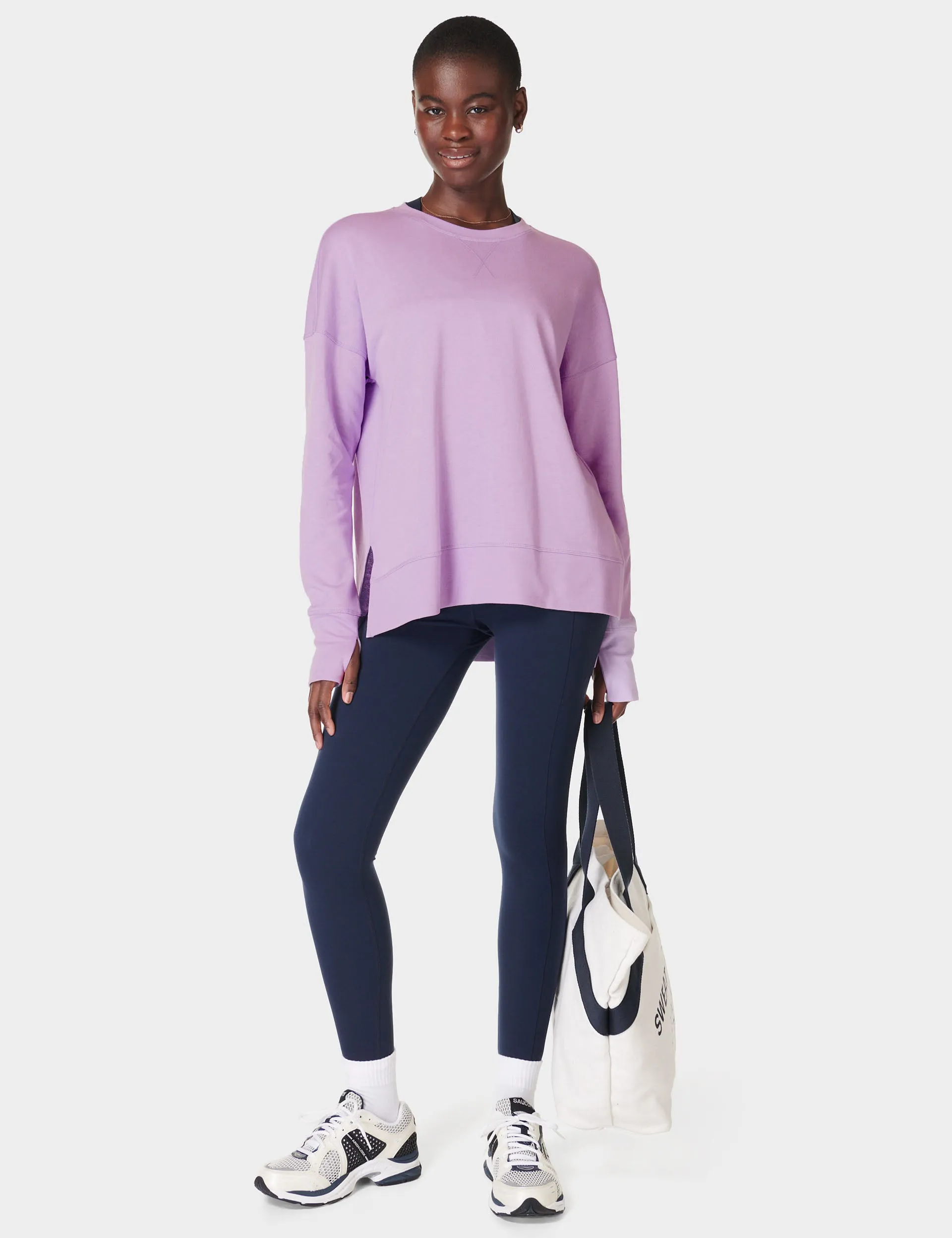 After Class Longline Sweatshirt - Prism Purple