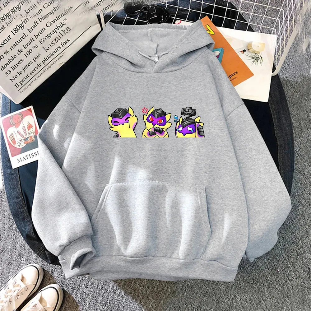 Anime Valorant Wingman Gekko Pet Hoodie Women Harajuku Kawaii Funny Hoodies Unisex Cool Men Graphic Pullover Sweatshirt Vintage