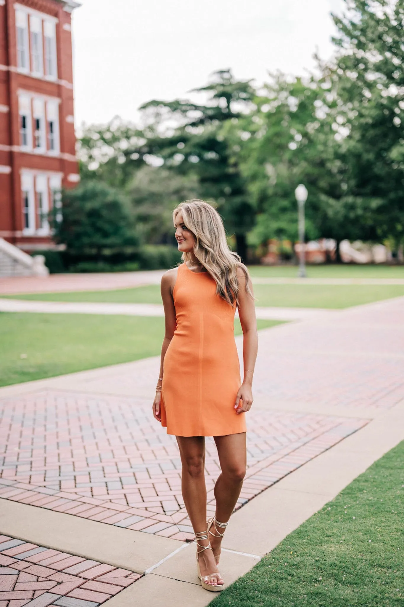 Antigua Knit Dress- Orange