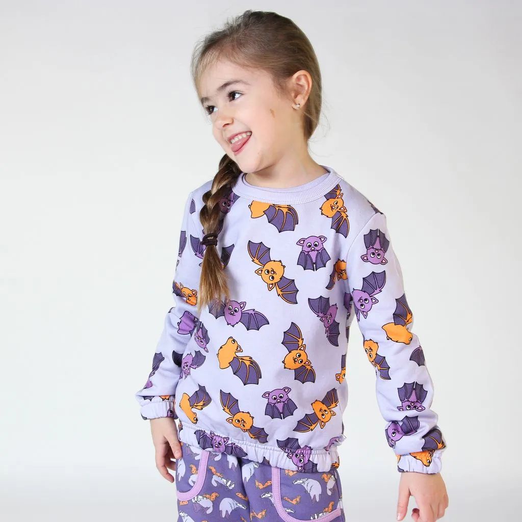 Bat Sweatshirt in Orchid Petal