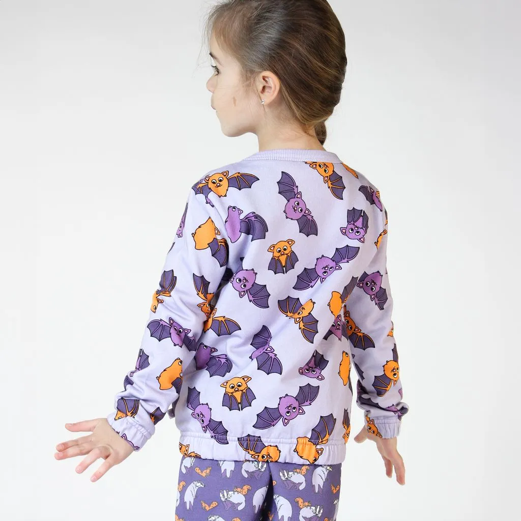 Bat Sweatshirt in Orchid Petal