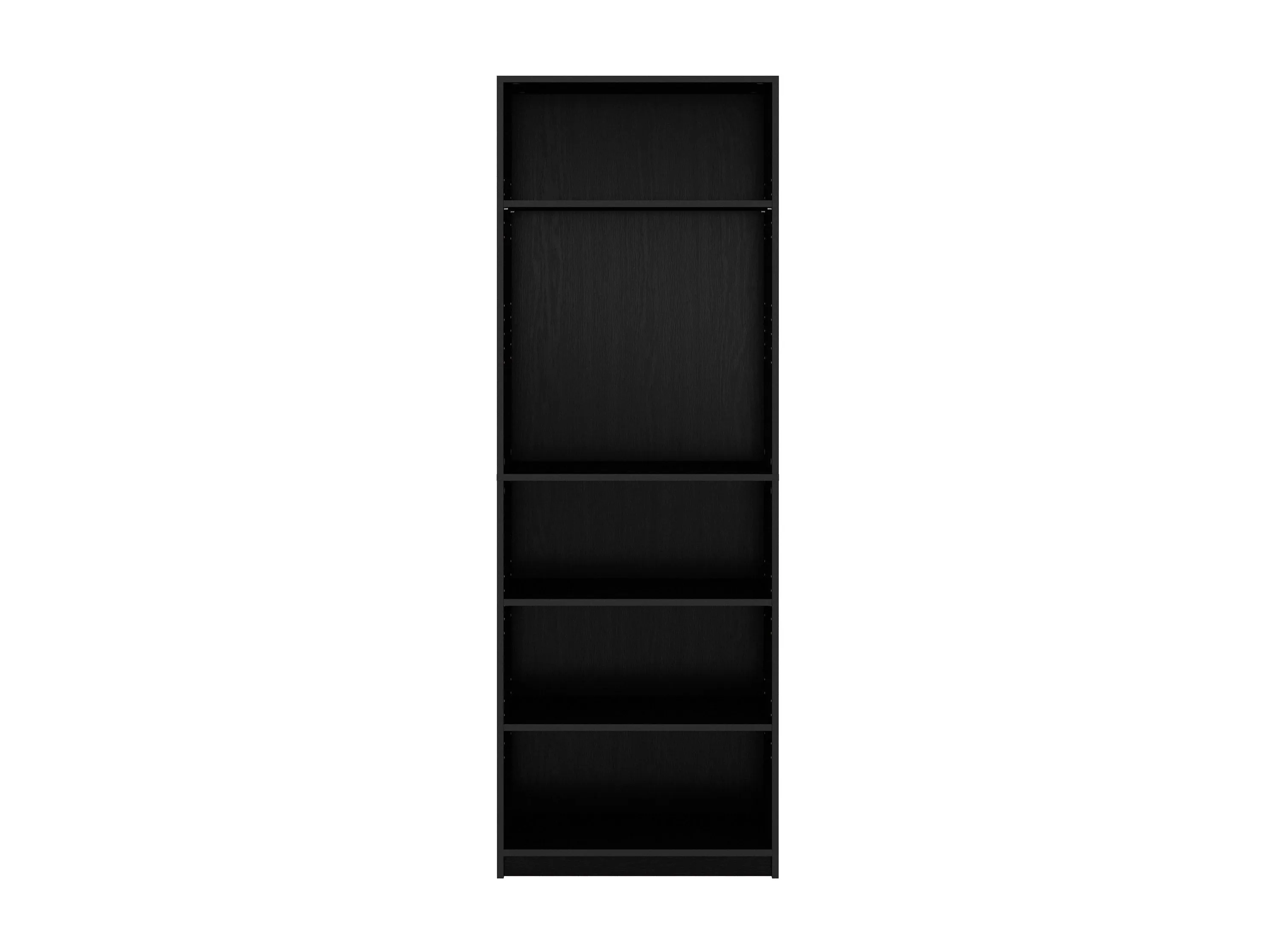 Black 5-Tier Bookshelf