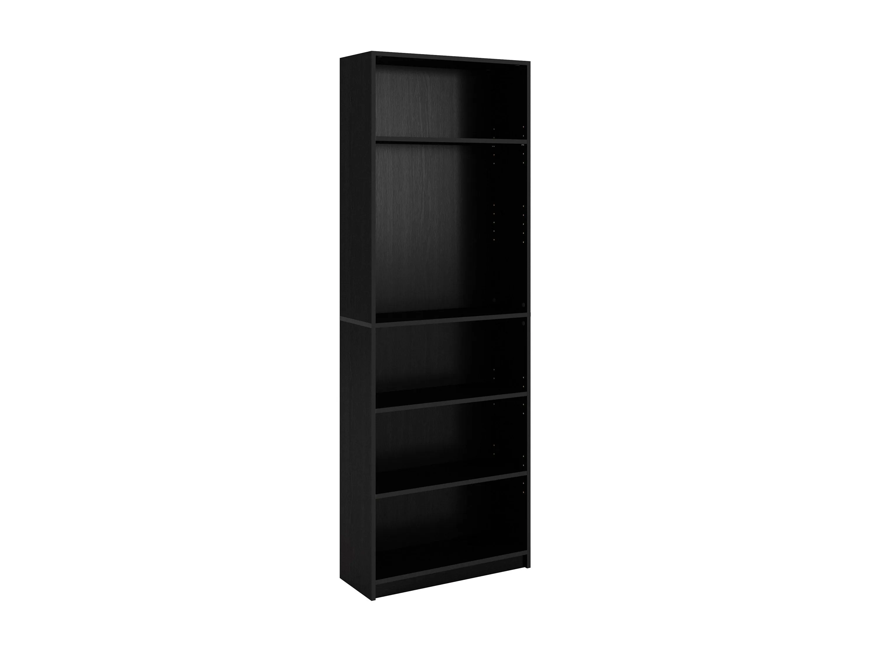 Black 5-Tier Bookshelf