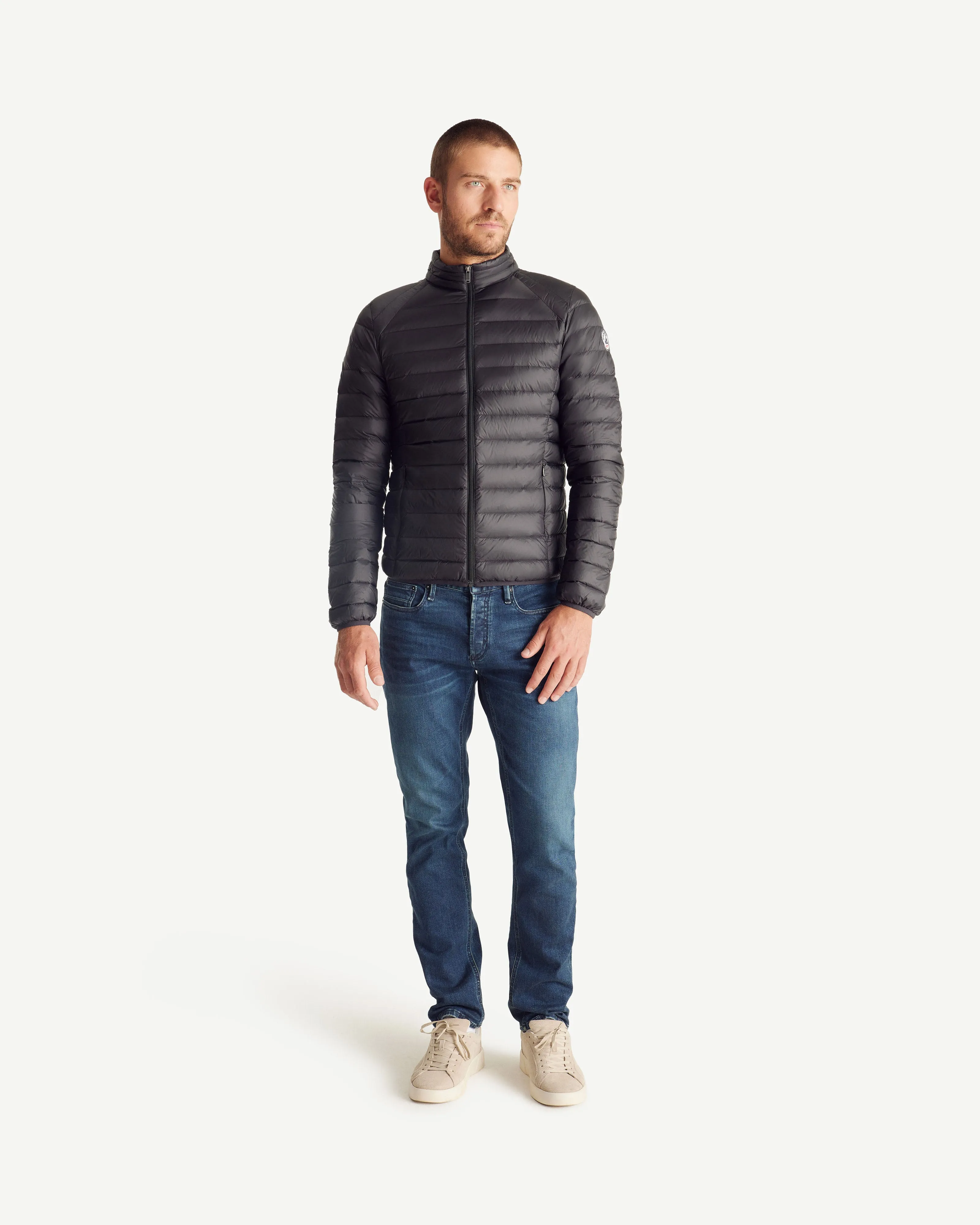 Black Lightweight down jacket Mat