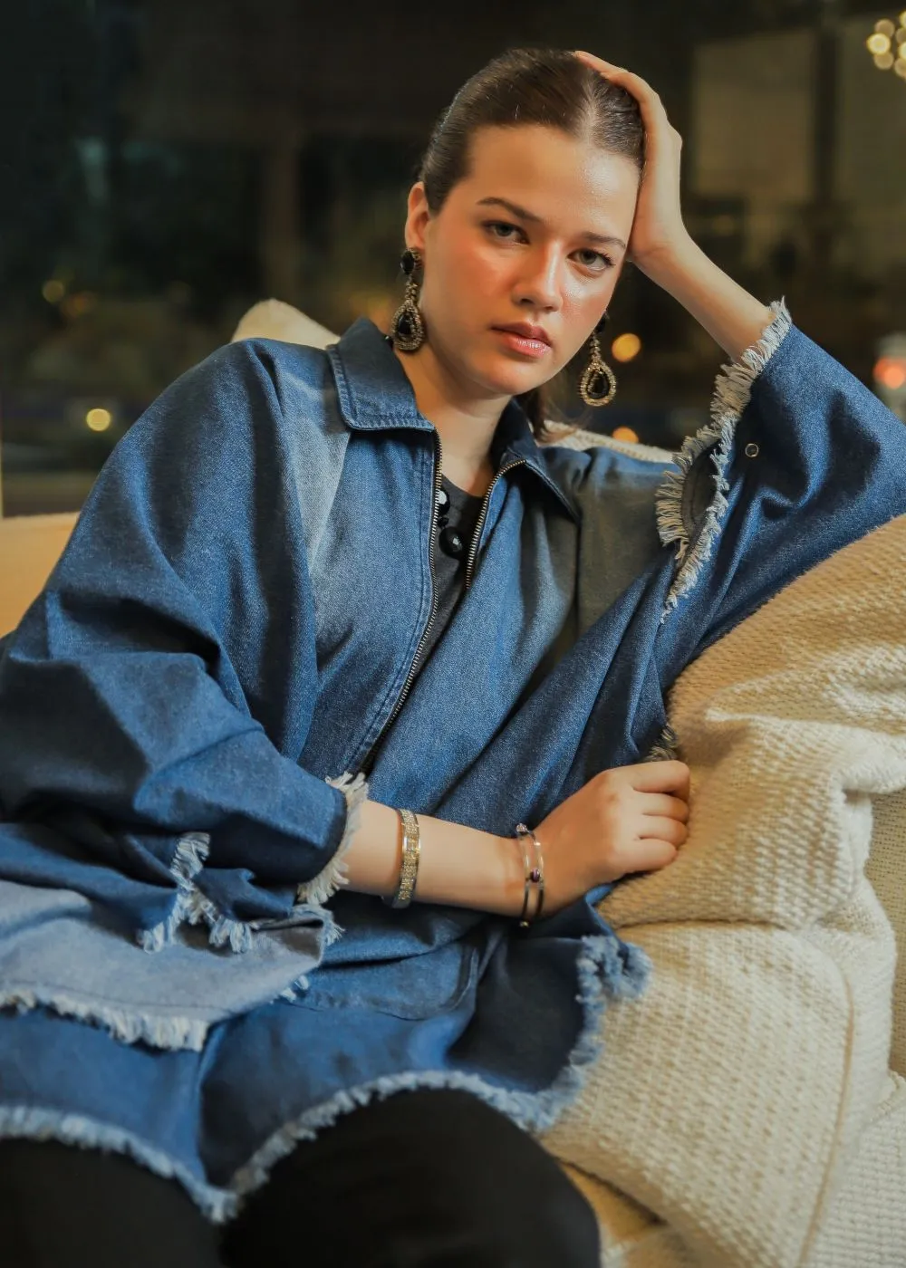 Blue Denim Poncho