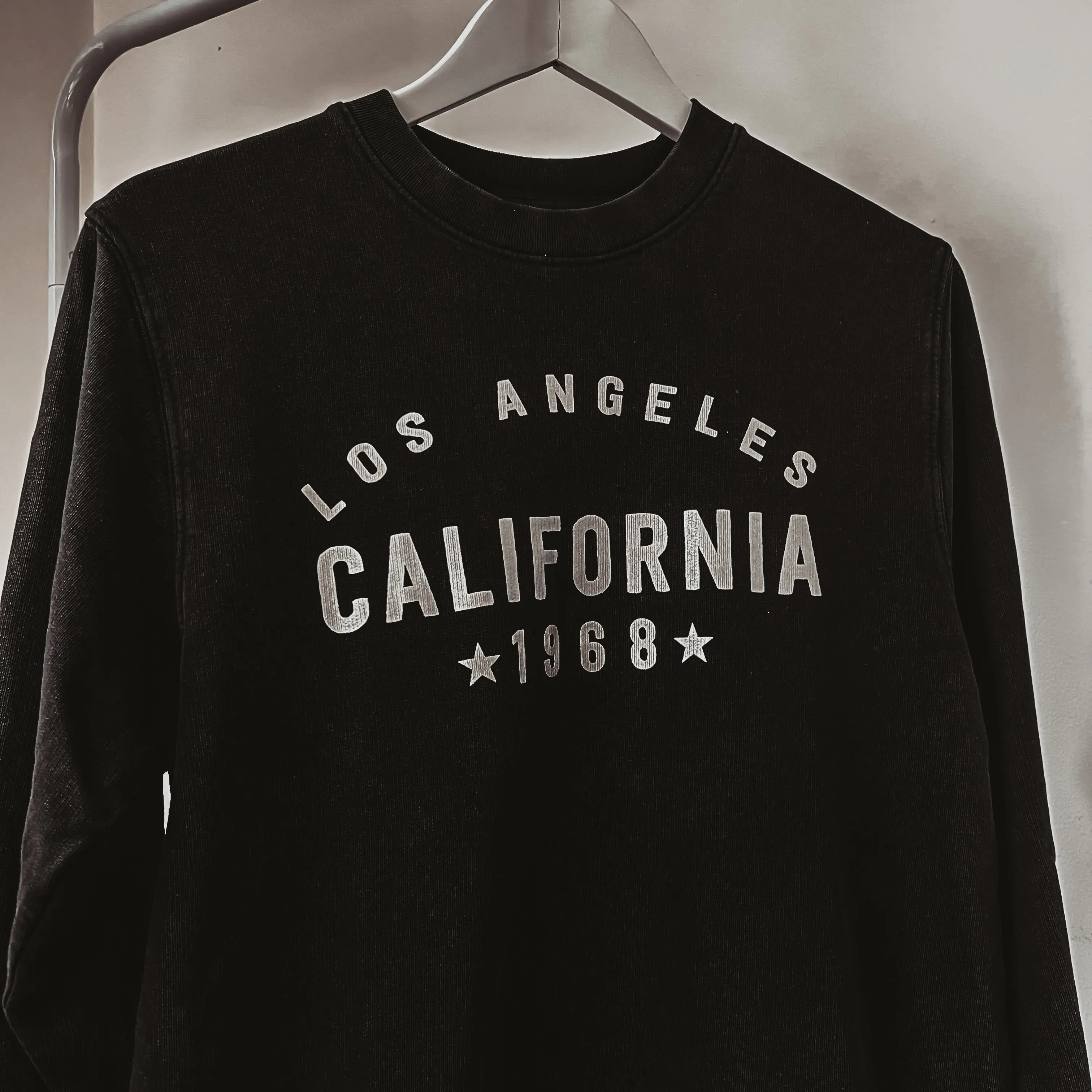 California Los Angeles Vintage BLACK/SILVER sweatshirt *NEW*