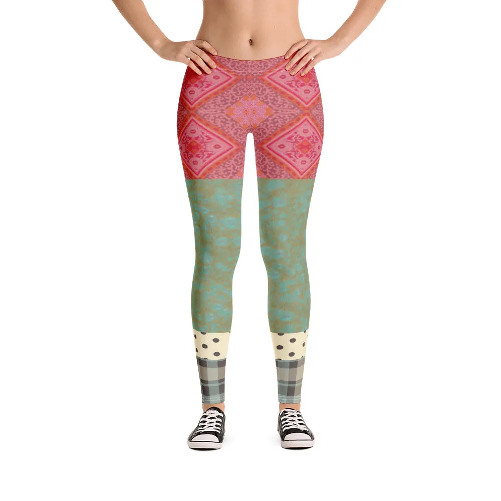 CanCan Girls Indian Batiq Patchwork Capri Leggings