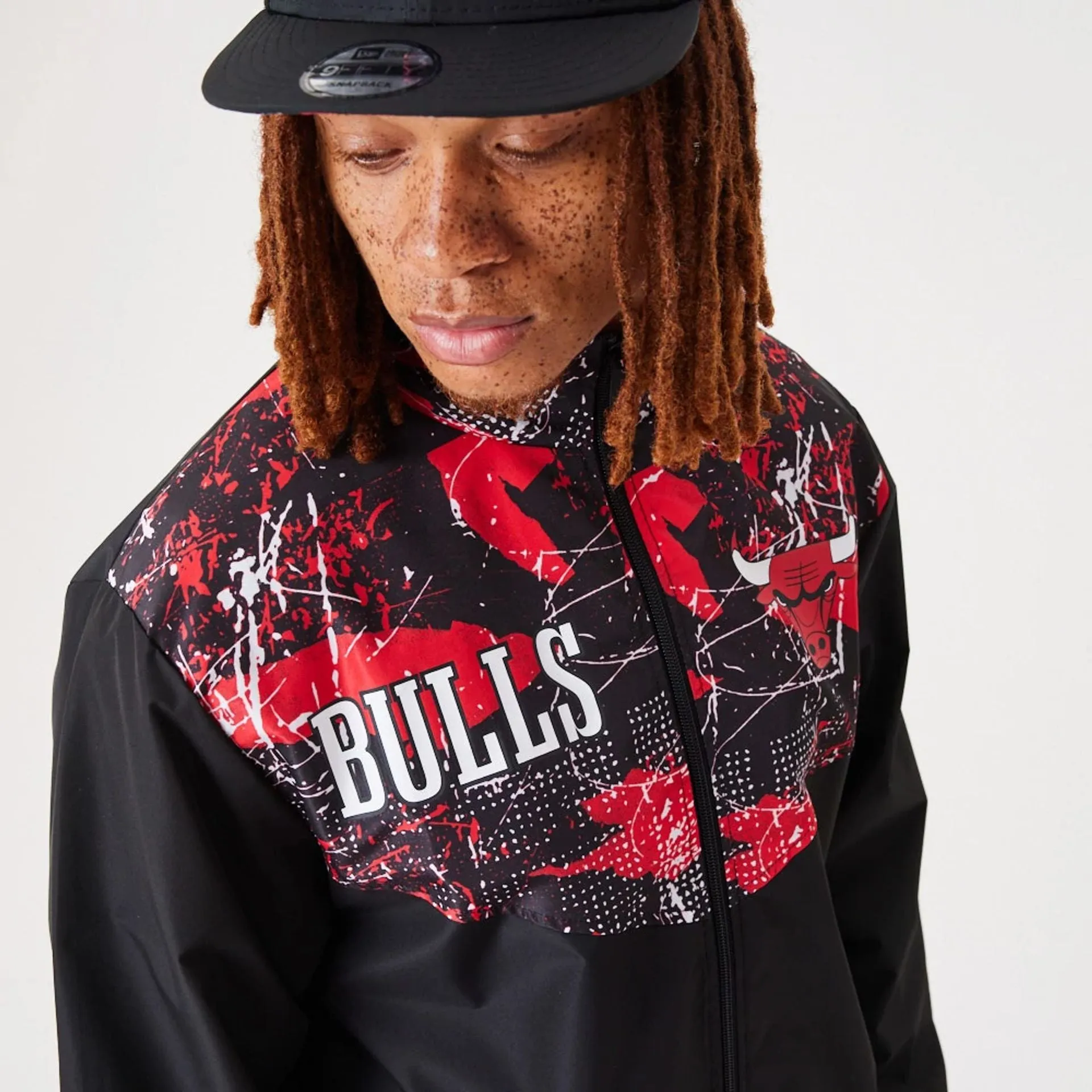 Chicago Bulls NBA All Over Print Black Track Jacket