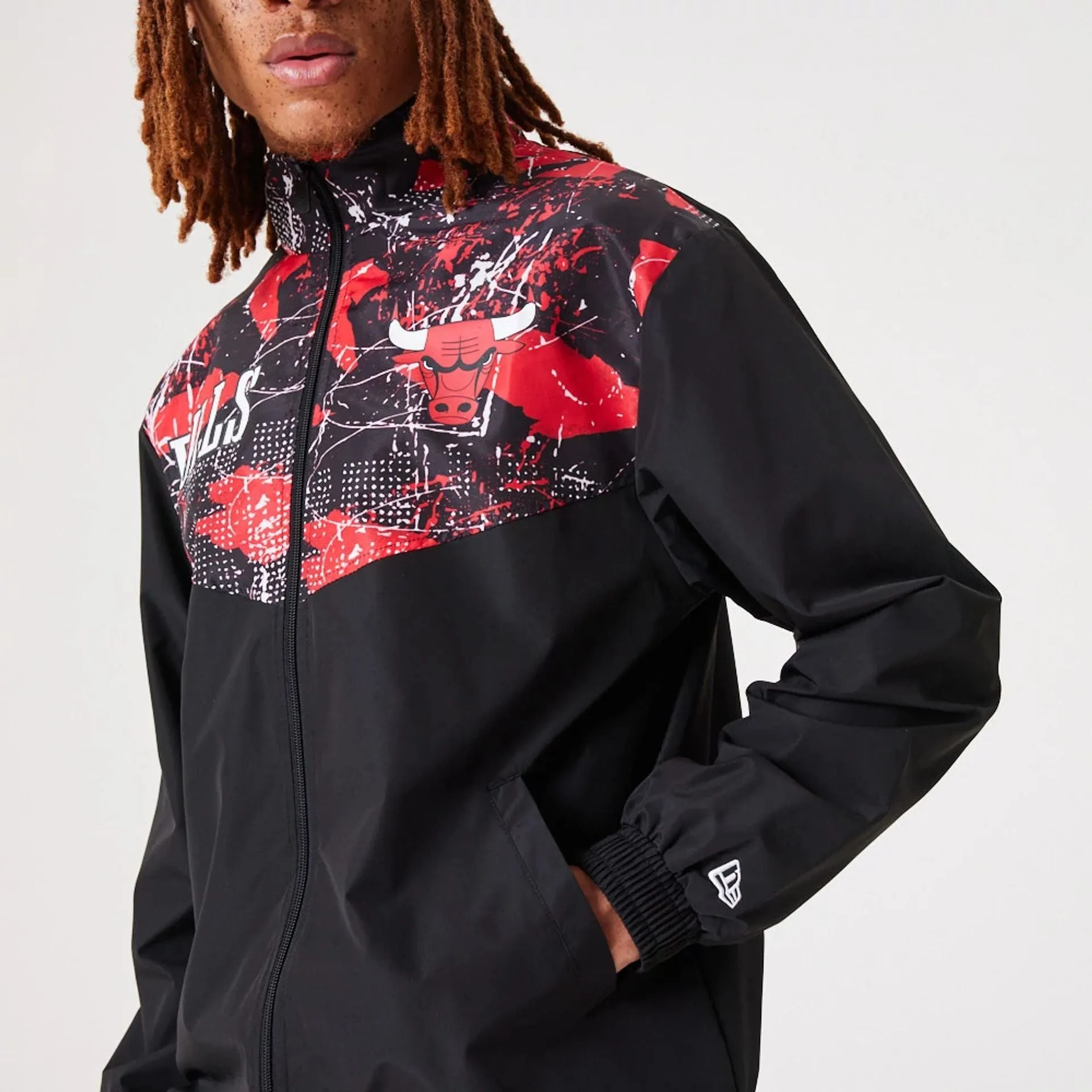 Chicago Bulls NBA All Over Print Black Track Jacket