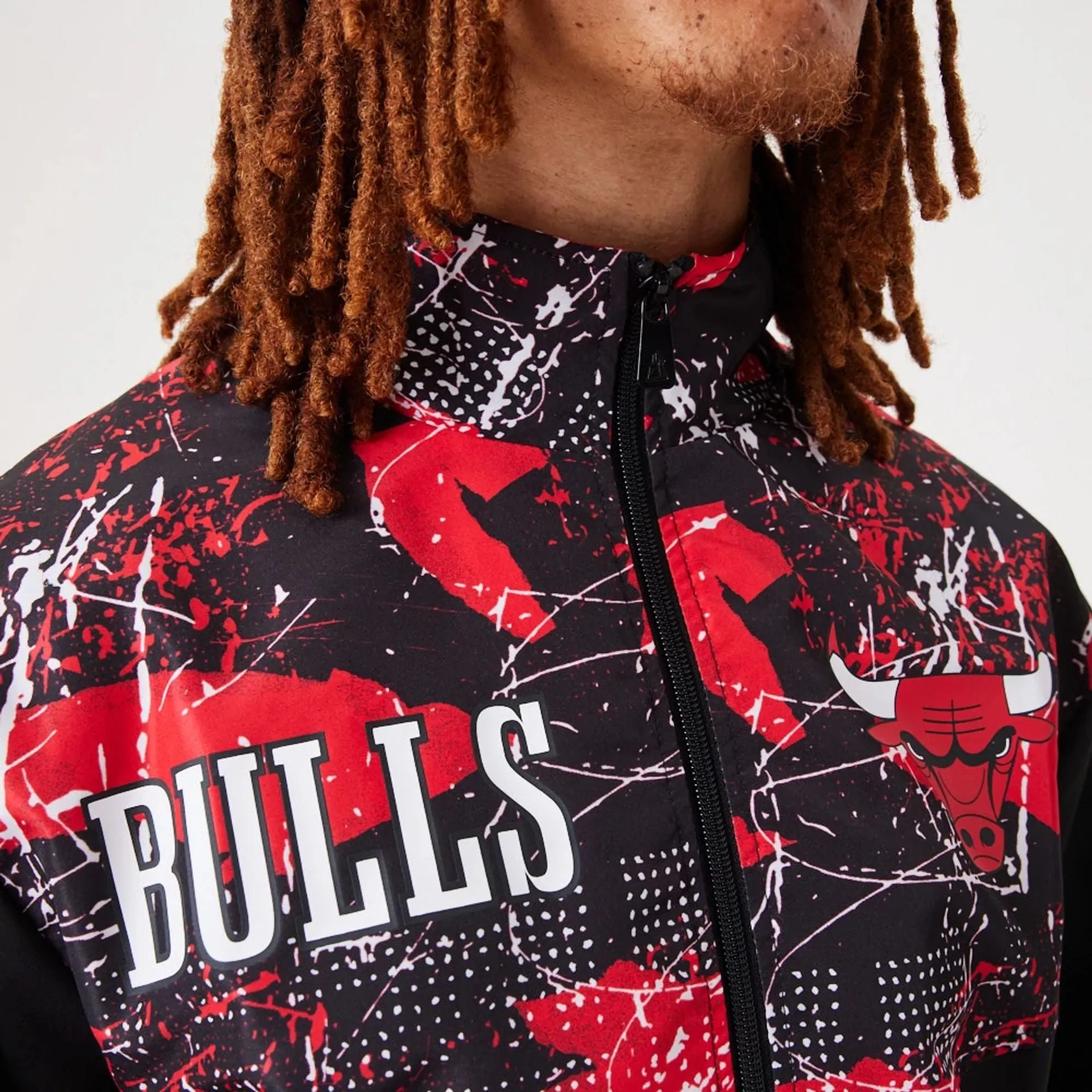 Chicago Bulls NBA All Over Print Black Track Jacket