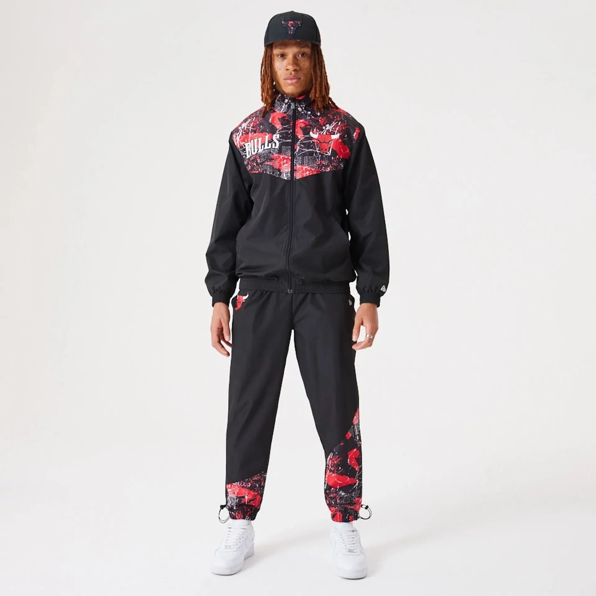 Chicago Bulls NBA All Over Print Black Track Jacket