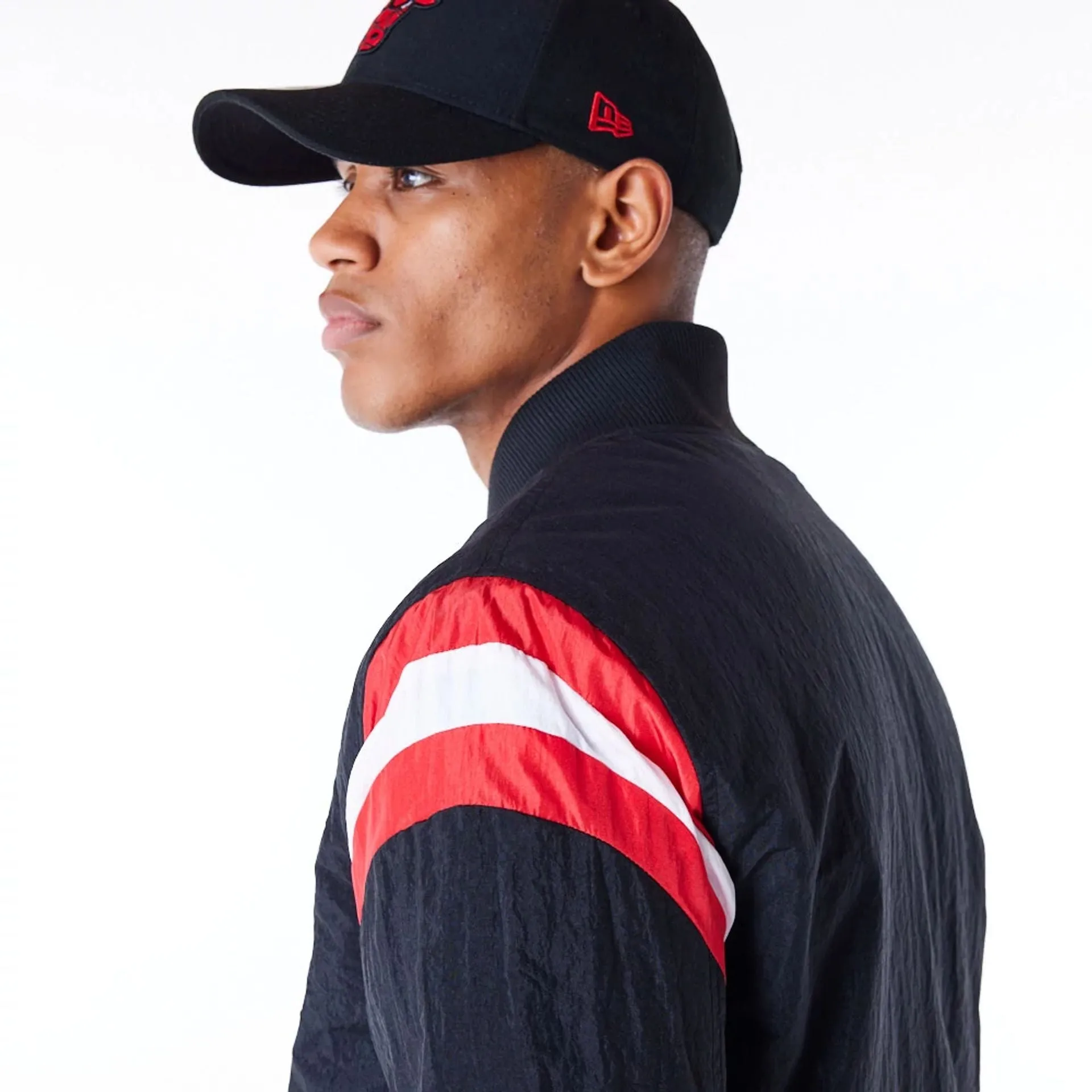 Chicago Bulls NBA Panel Black Bomber Jacket