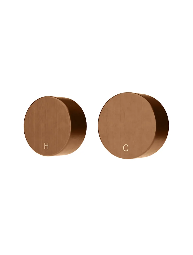 Circular Wall Taps - Lustre Bronze