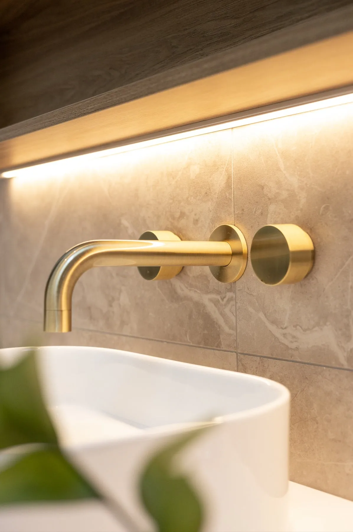 Circular Wall Taps - PVD Tiger Bronze