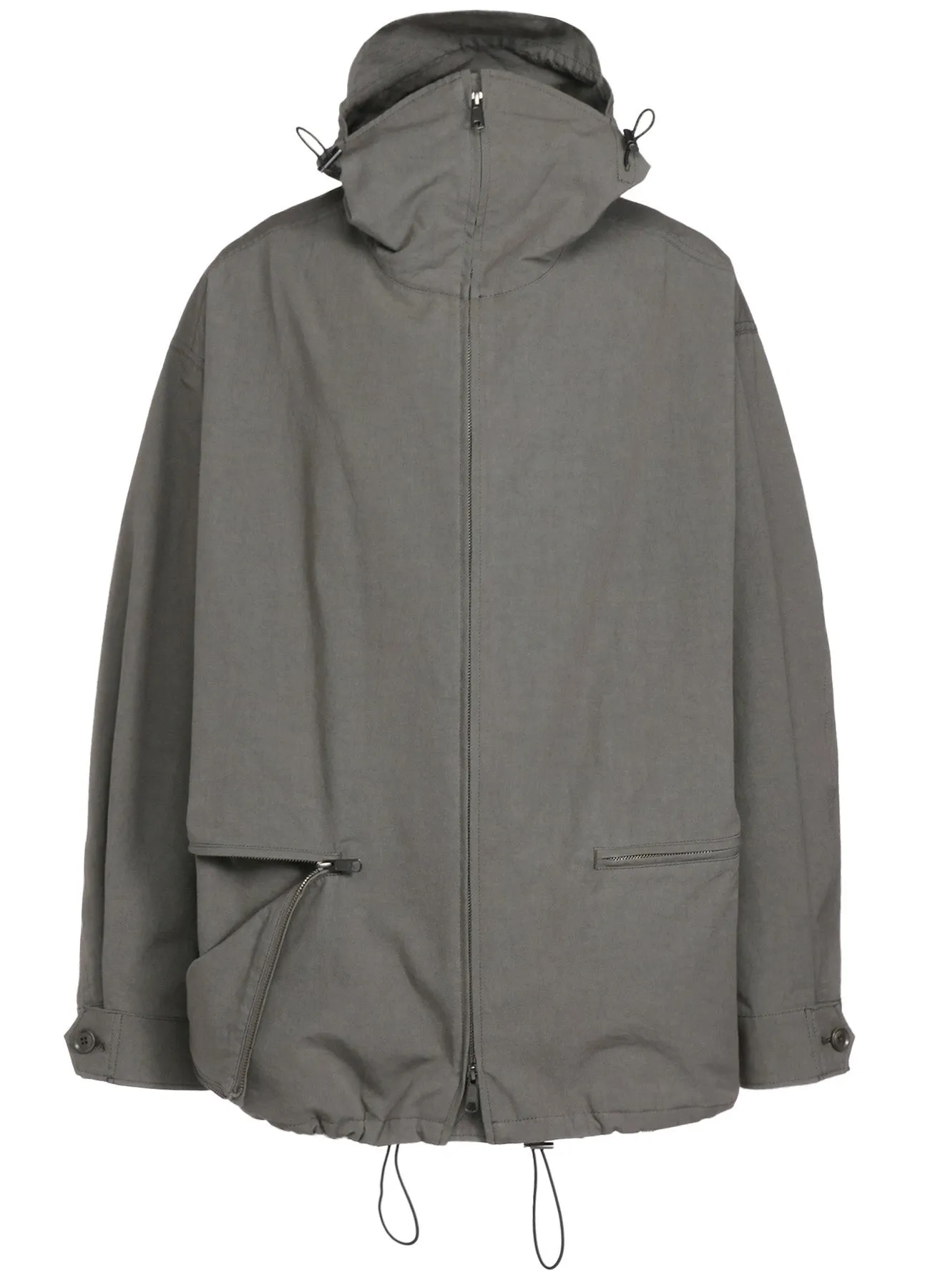 COTTON CROSS WA ZIPPER POCKET HOODED BLOUSON