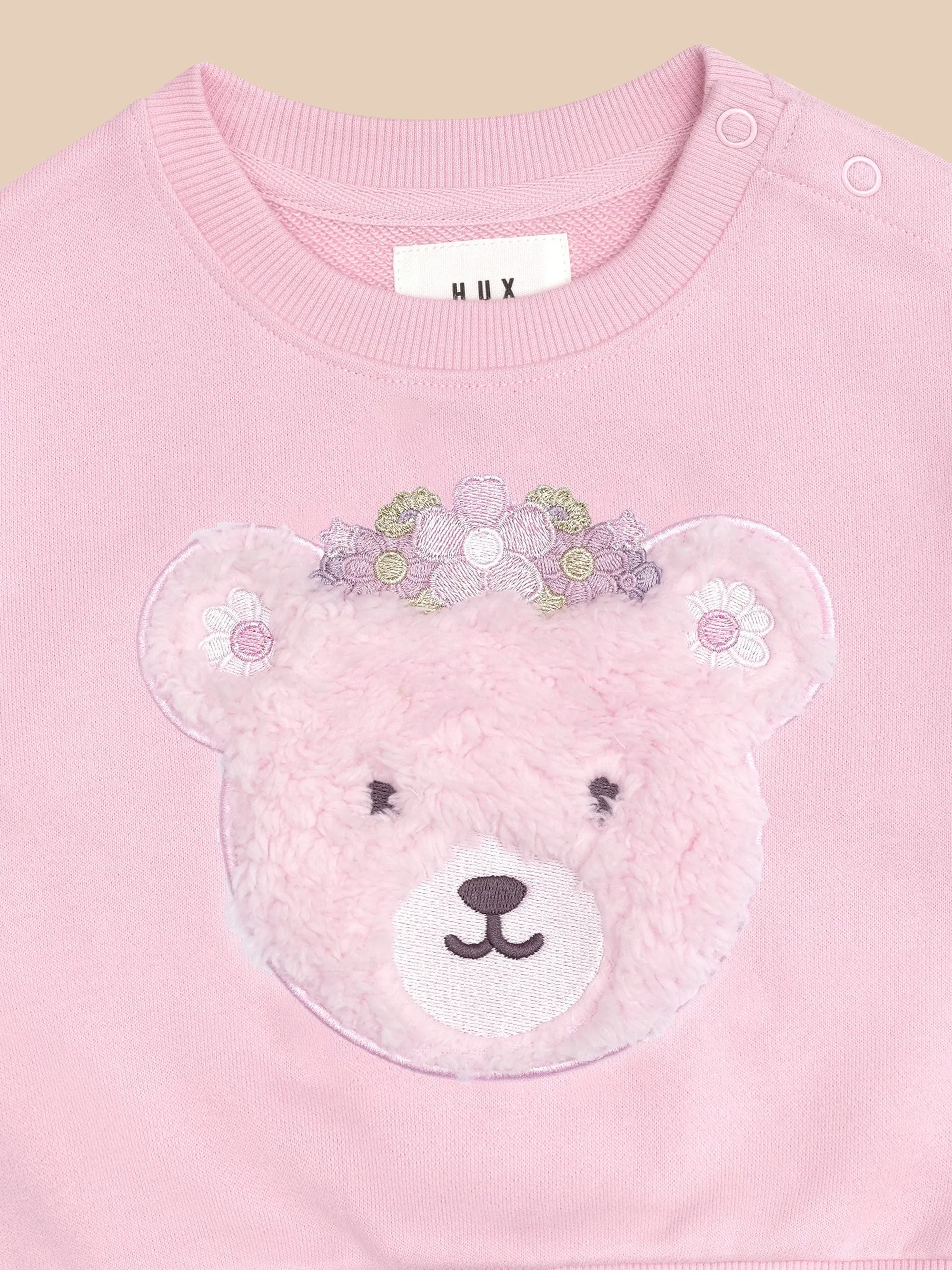 Daisy Furry Bear Sweatshirt - Lilac