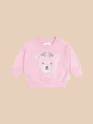 Daisy Furry Bear Sweatshirt - Lilac