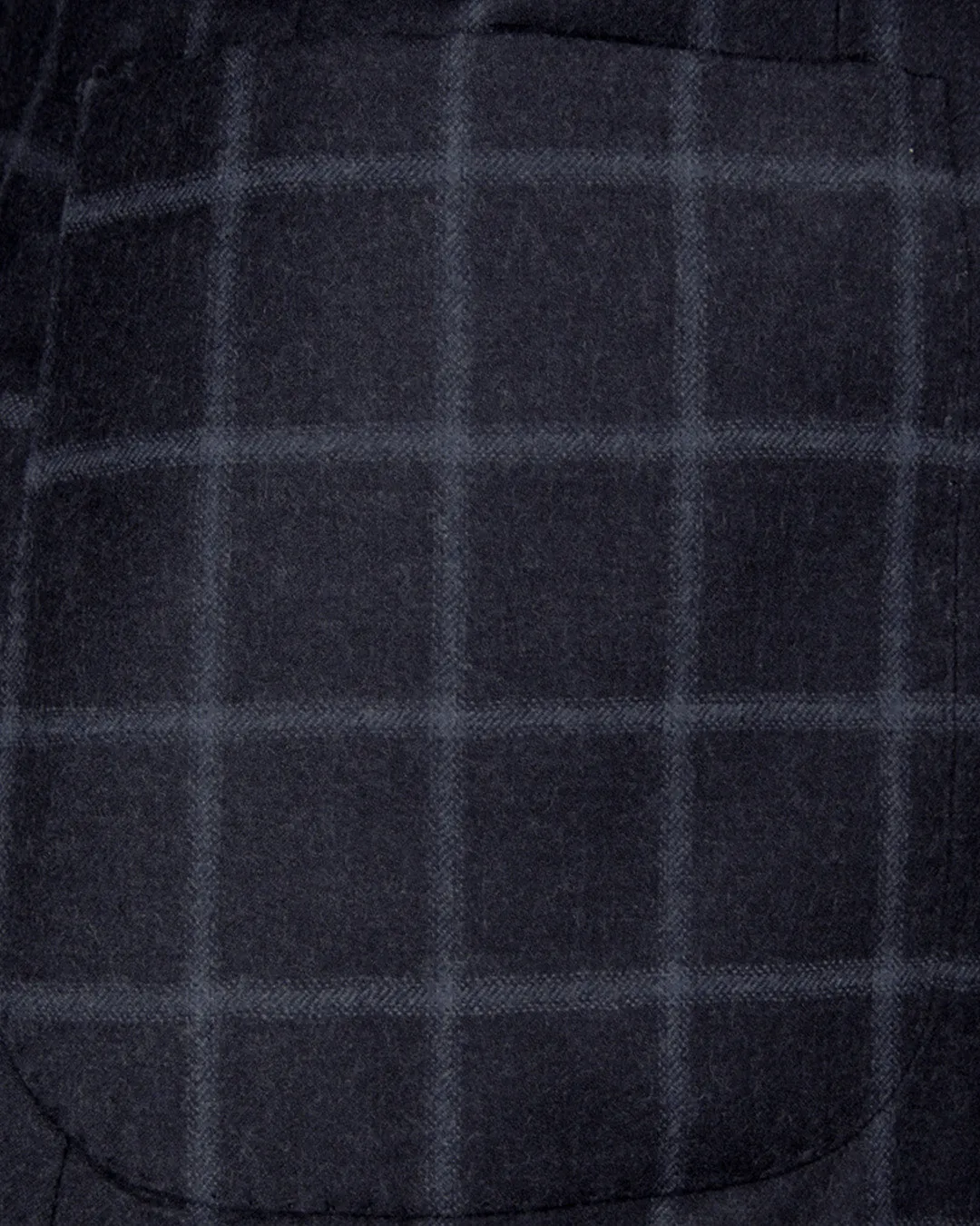 Dark Navy Windowpane Checked Double Breasted Jacket