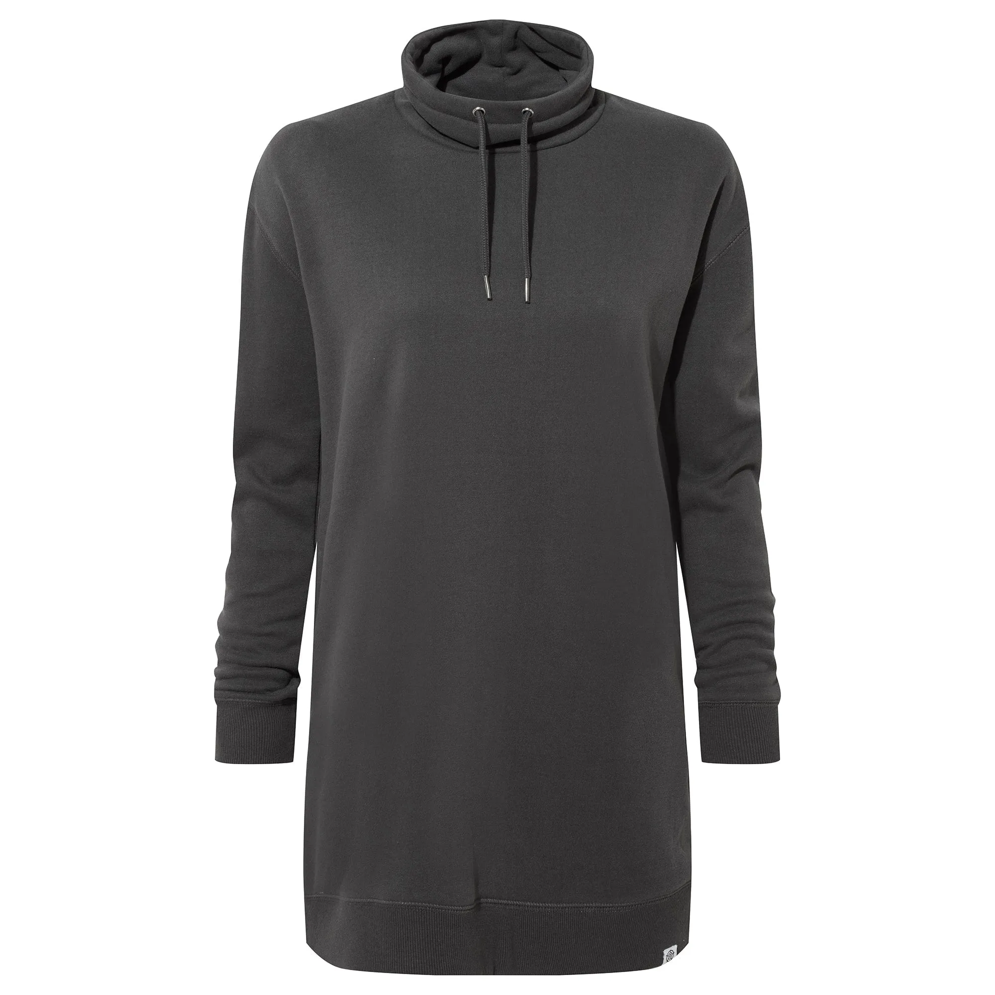 Drakeford Womens Longline Sweat - Washed Black