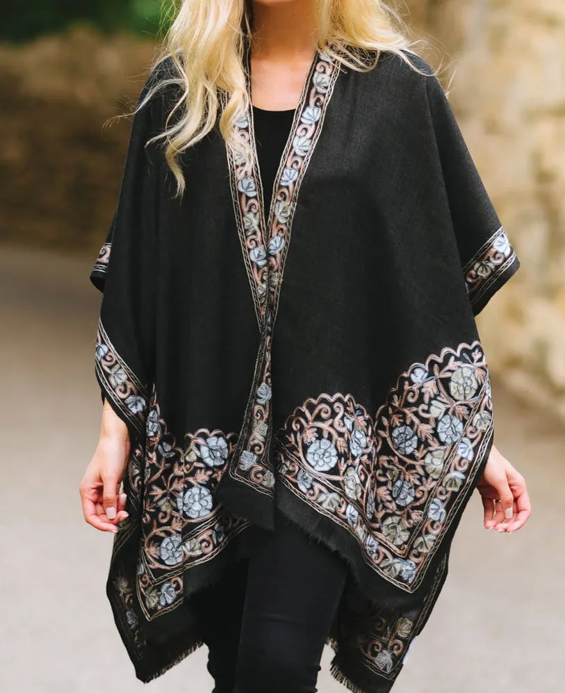 Embroidered Poncho