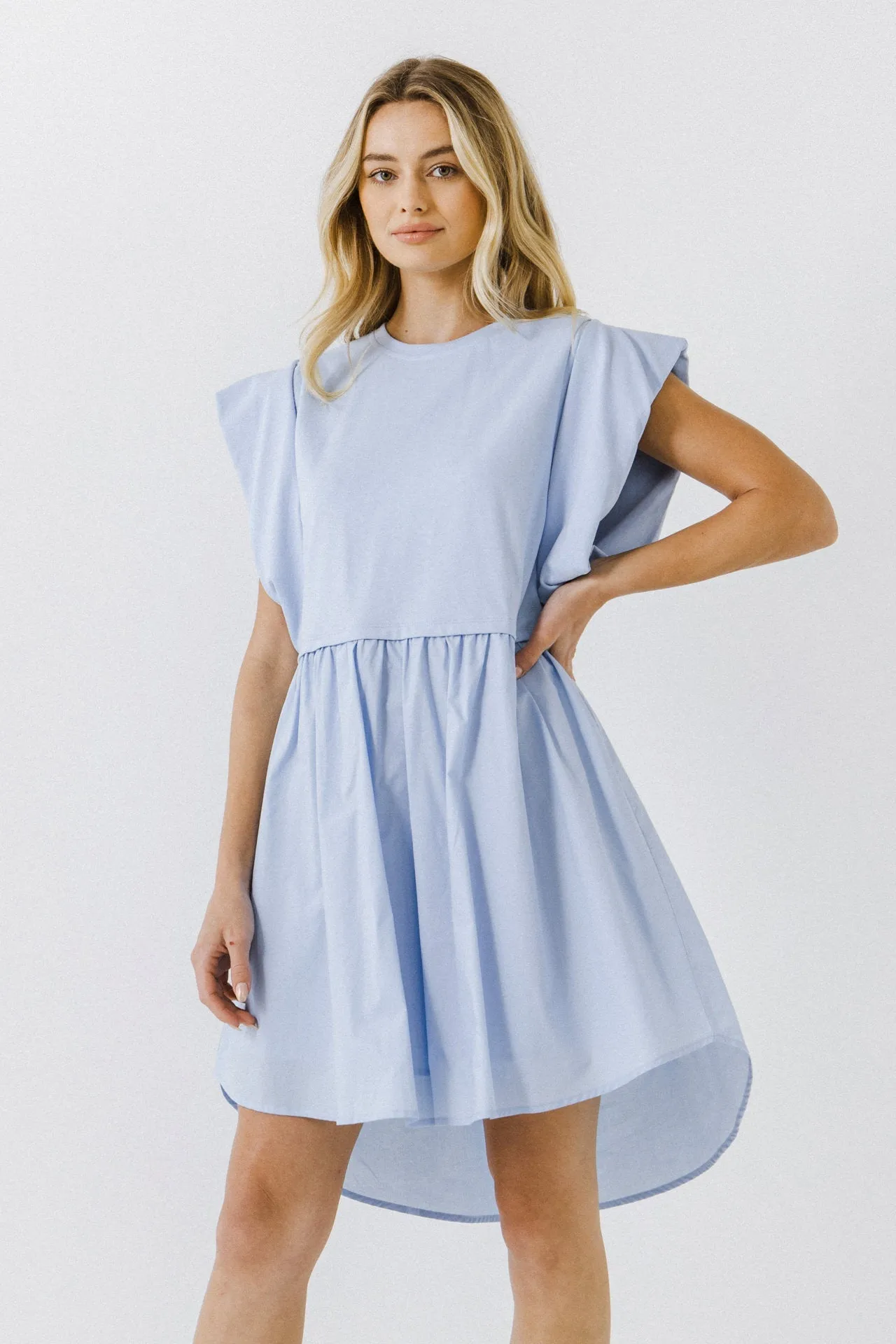 English Factory - Mix Media Mini Dress