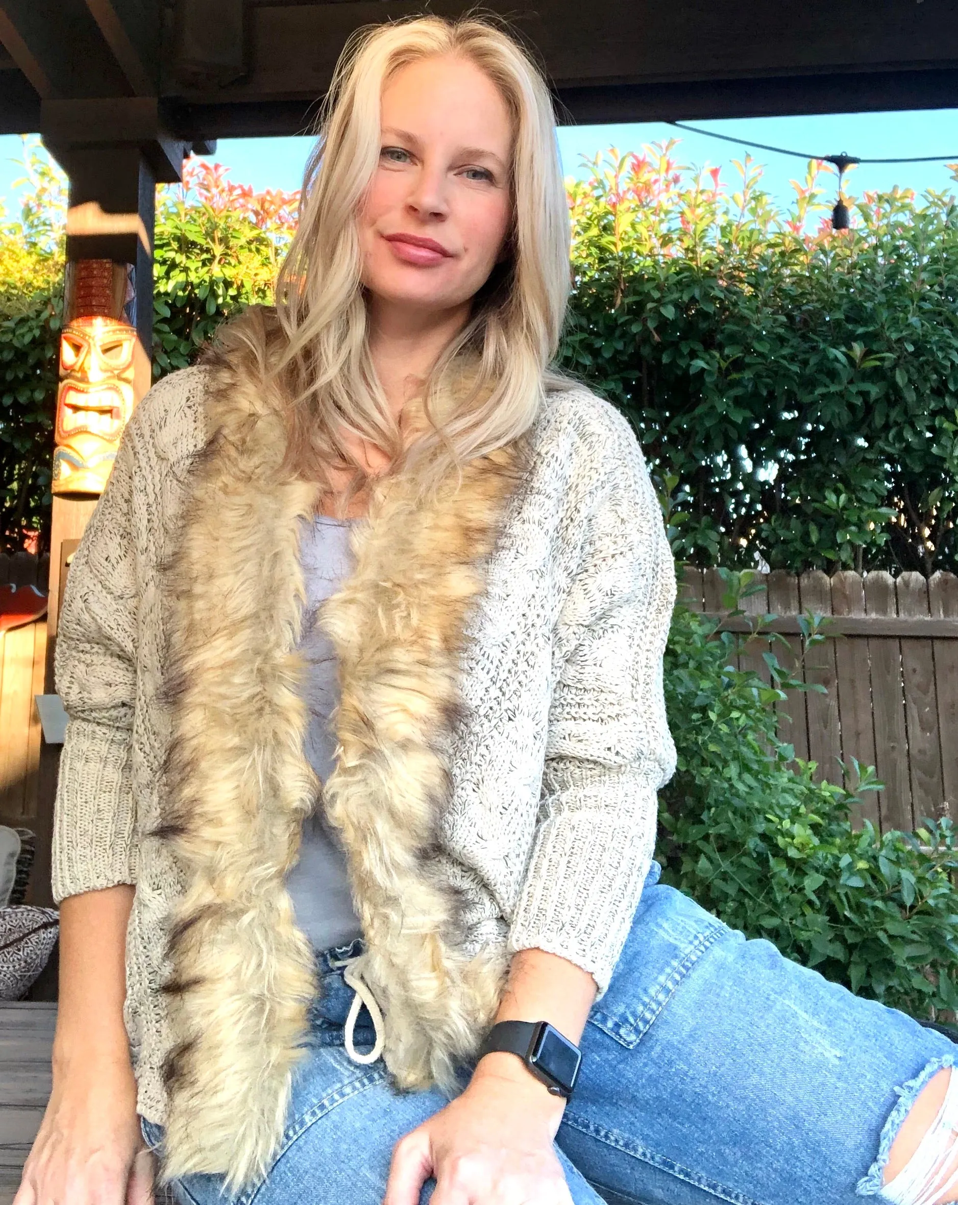 Faux Fur Emily Cardigan (Small/Medium)