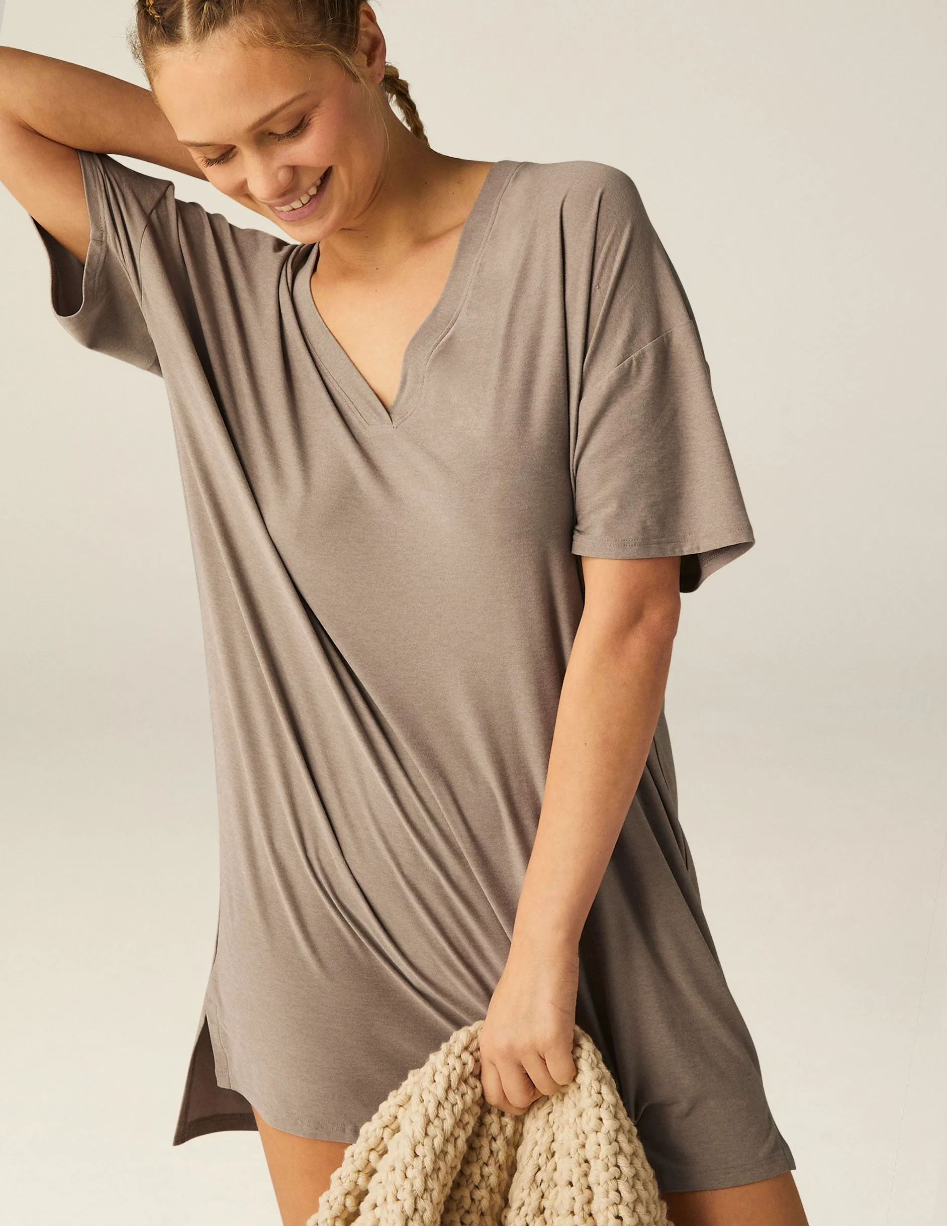 Featherweight V Rested Sleep Tee Dress