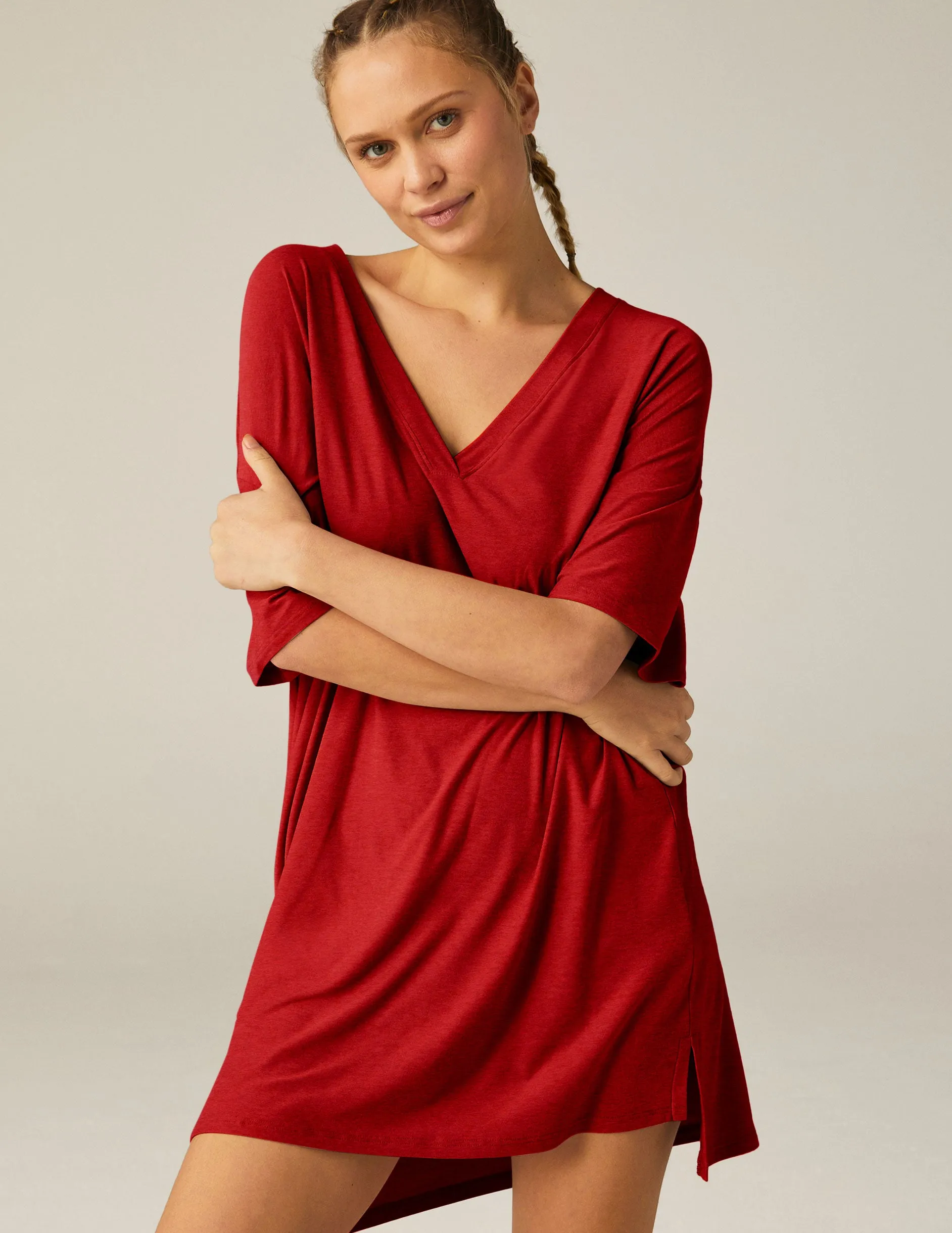 Featherweight V Rested Sleep Tee Dress