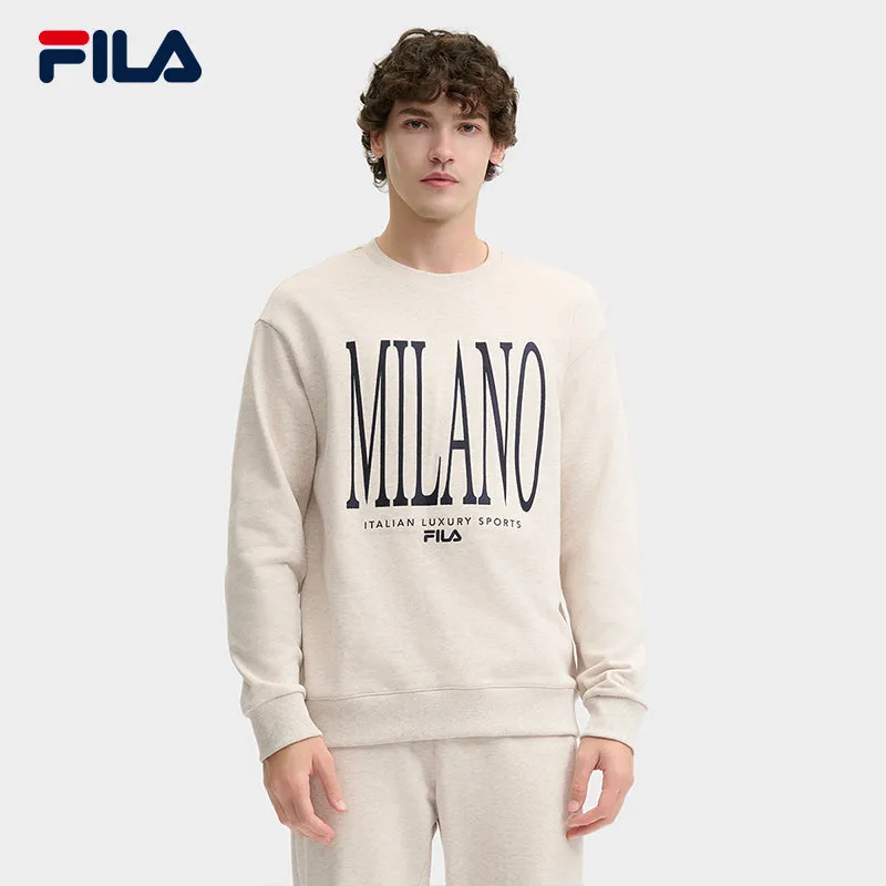 FILA CORE LIFESTYLE FILA MILANO STUDIO IN MILAN Men Sweatshirt (Grey / Light Khaki)