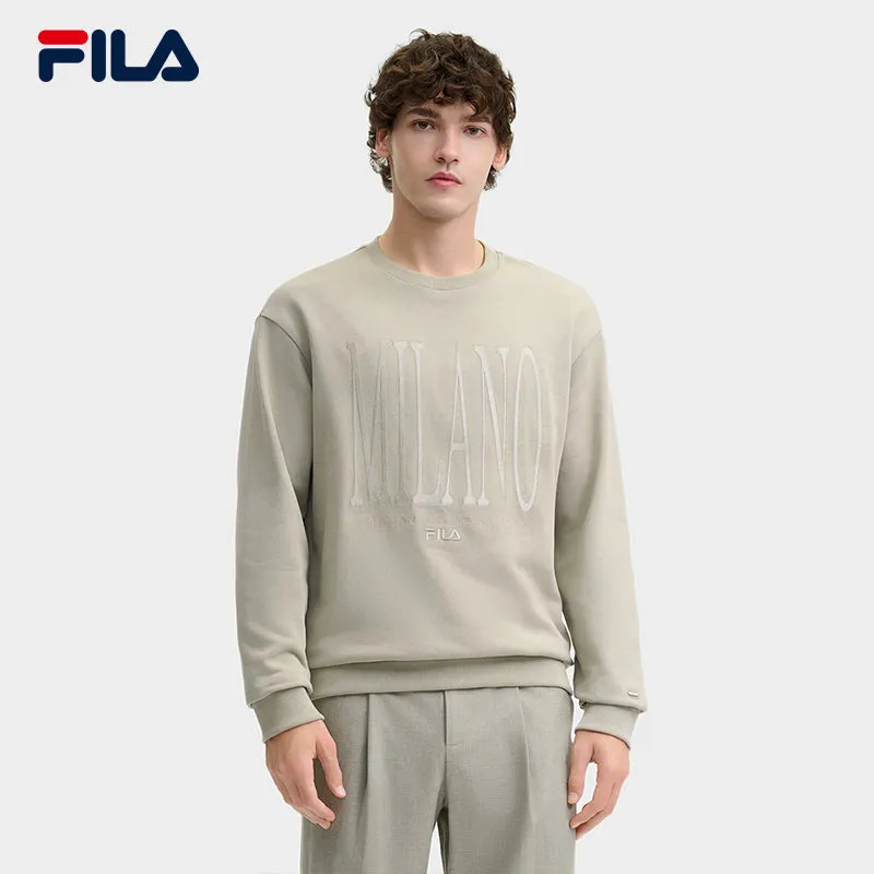 FILA CORE LIFESTYLE FILA MILANO STUDIO IN MILAN Men Sweatshirt (Grey / Light Khaki)