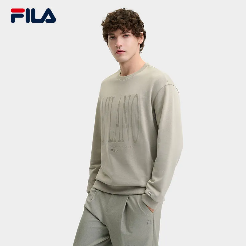 FILA CORE LIFESTYLE FILA MILANO STUDIO IN MILAN Men Sweatshirt (Grey / Light Khaki)