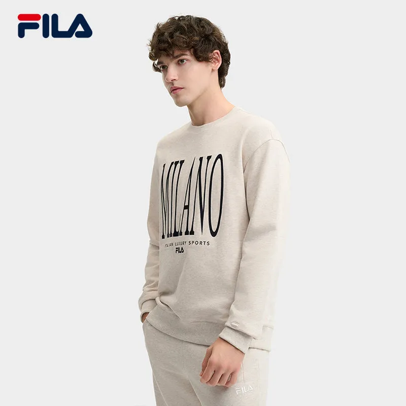 FILA CORE LIFESTYLE FILA MILANO STUDIO IN MILAN Men Sweatshirt (Grey / Light Khaki)