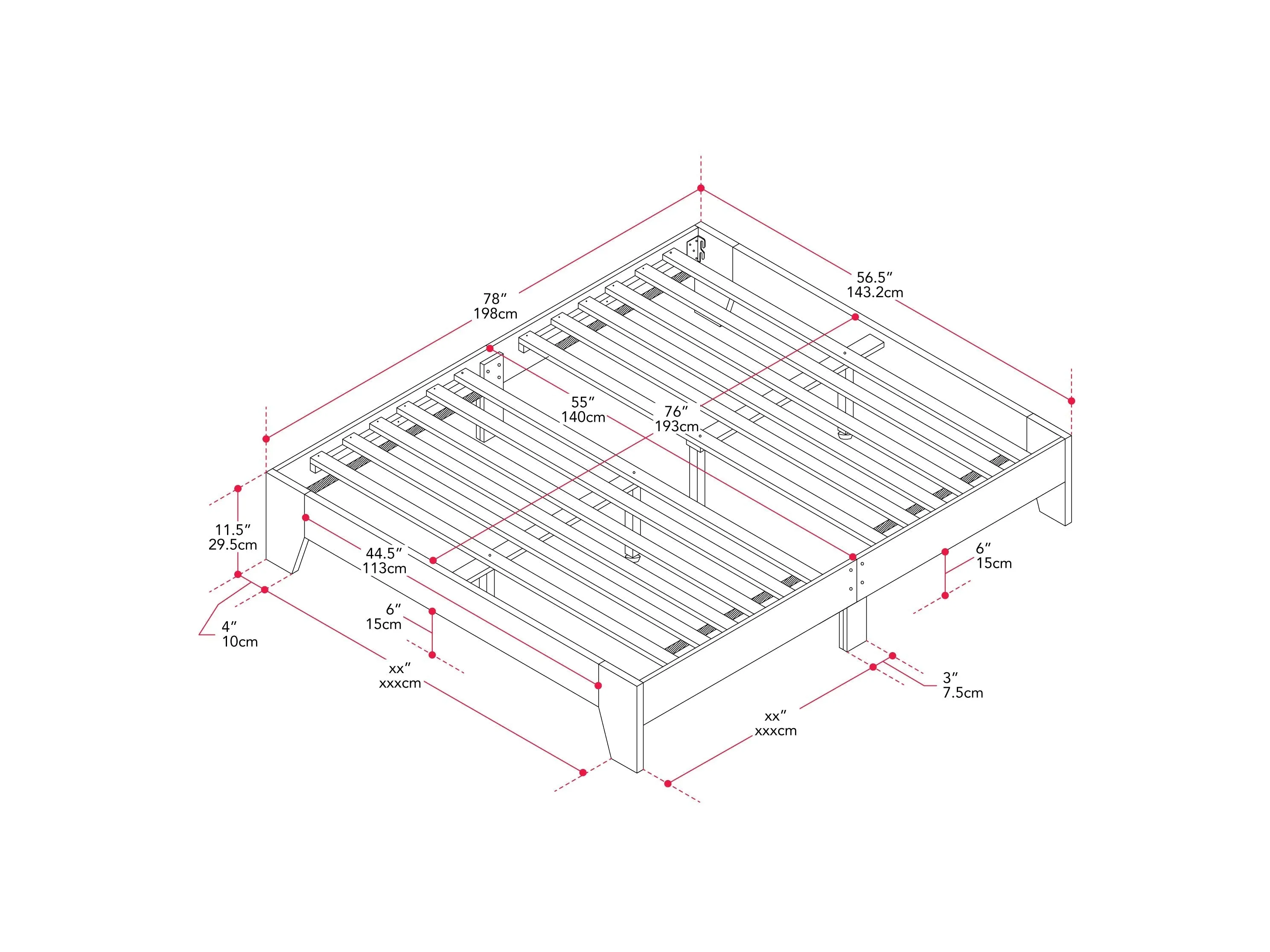 Full / Double Platform Bed